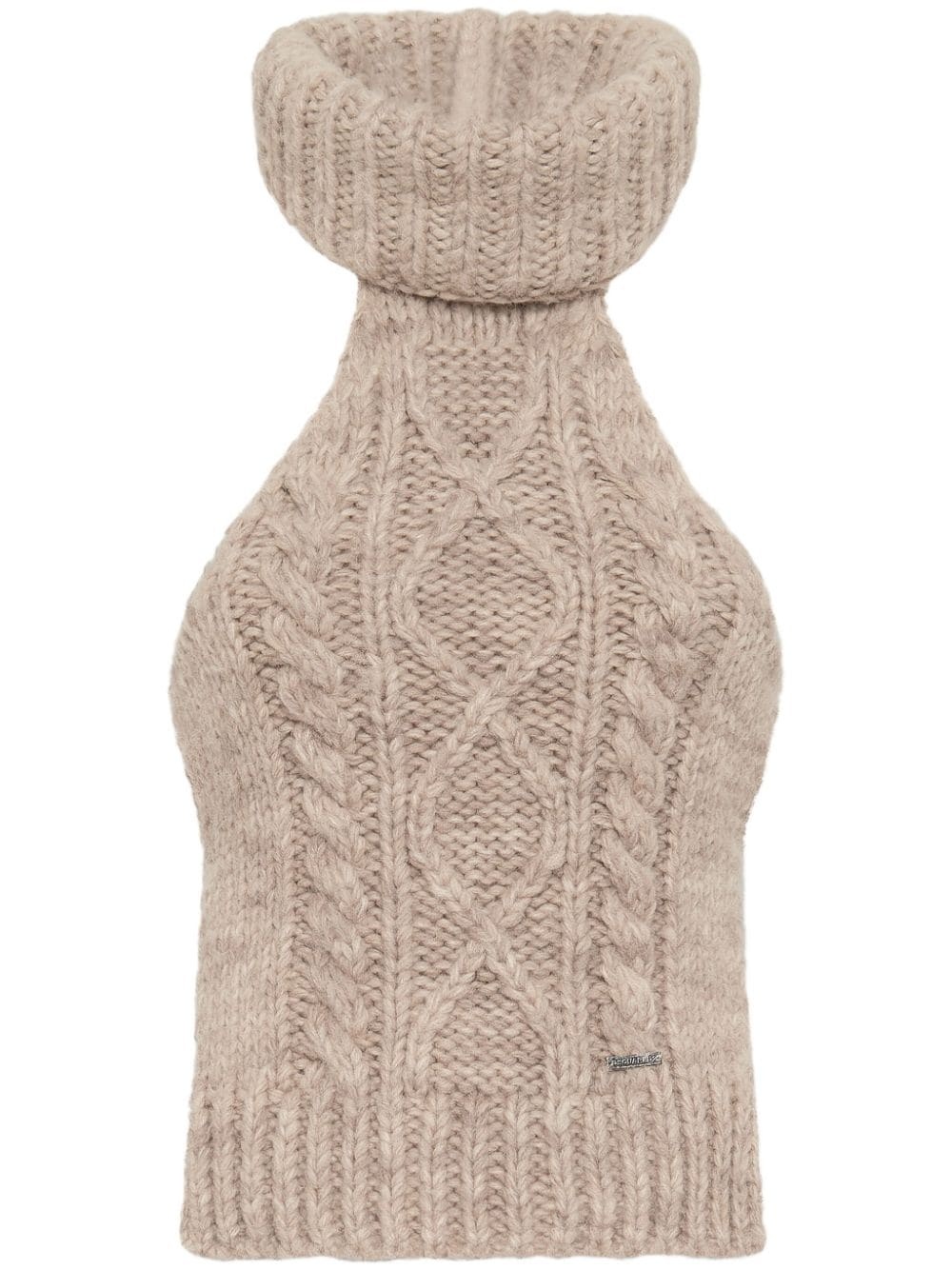 roll-neck knitted top - 1