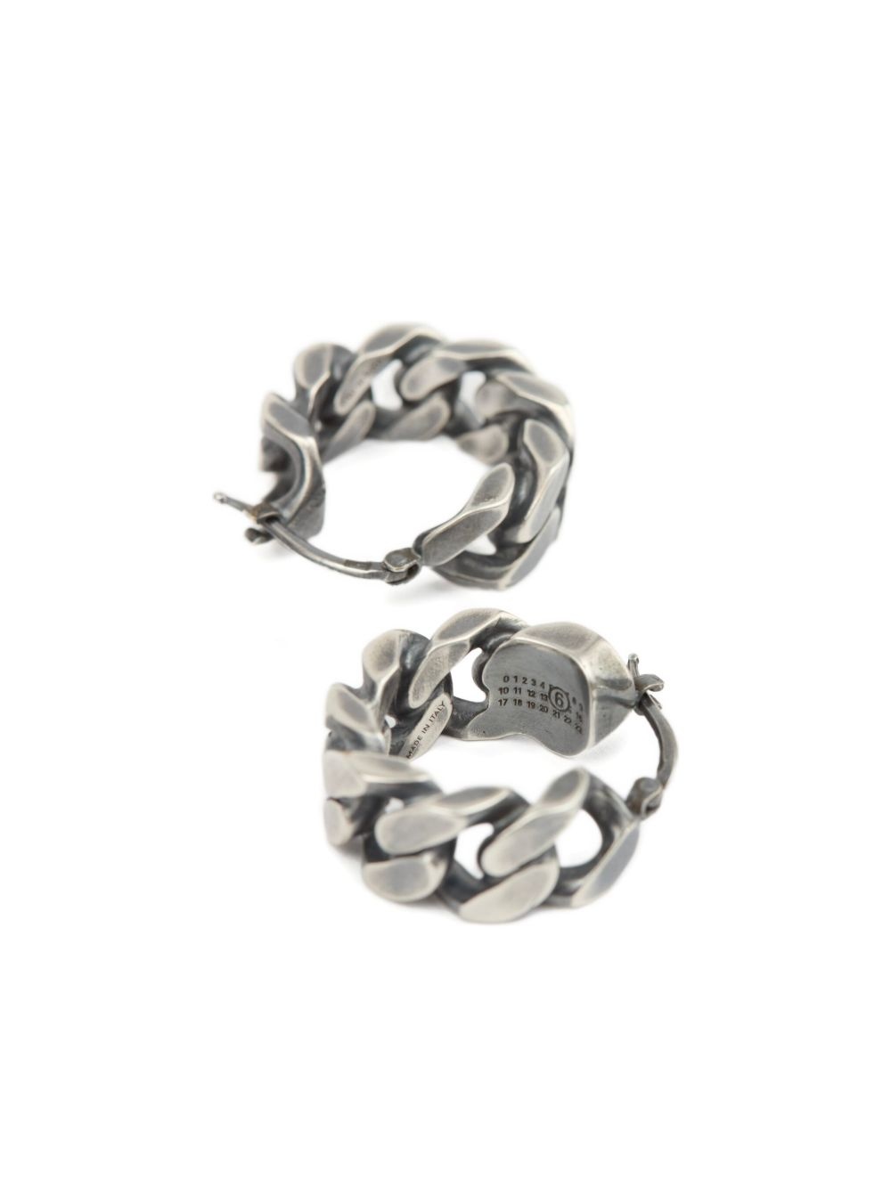chain-link hoop earrings - 4