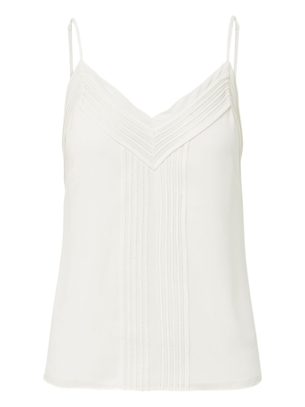 pleated-front tank top - 1