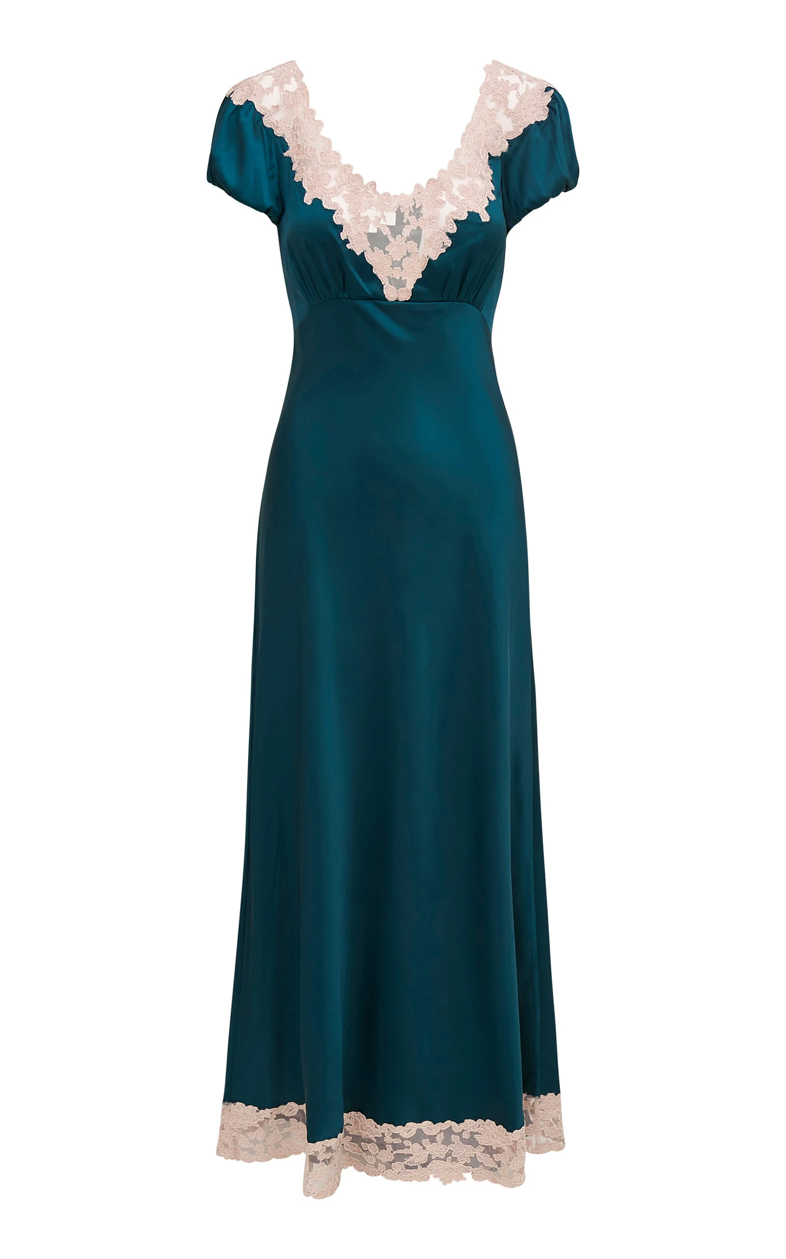 Taylis Embroidered Satin Dress green - 1