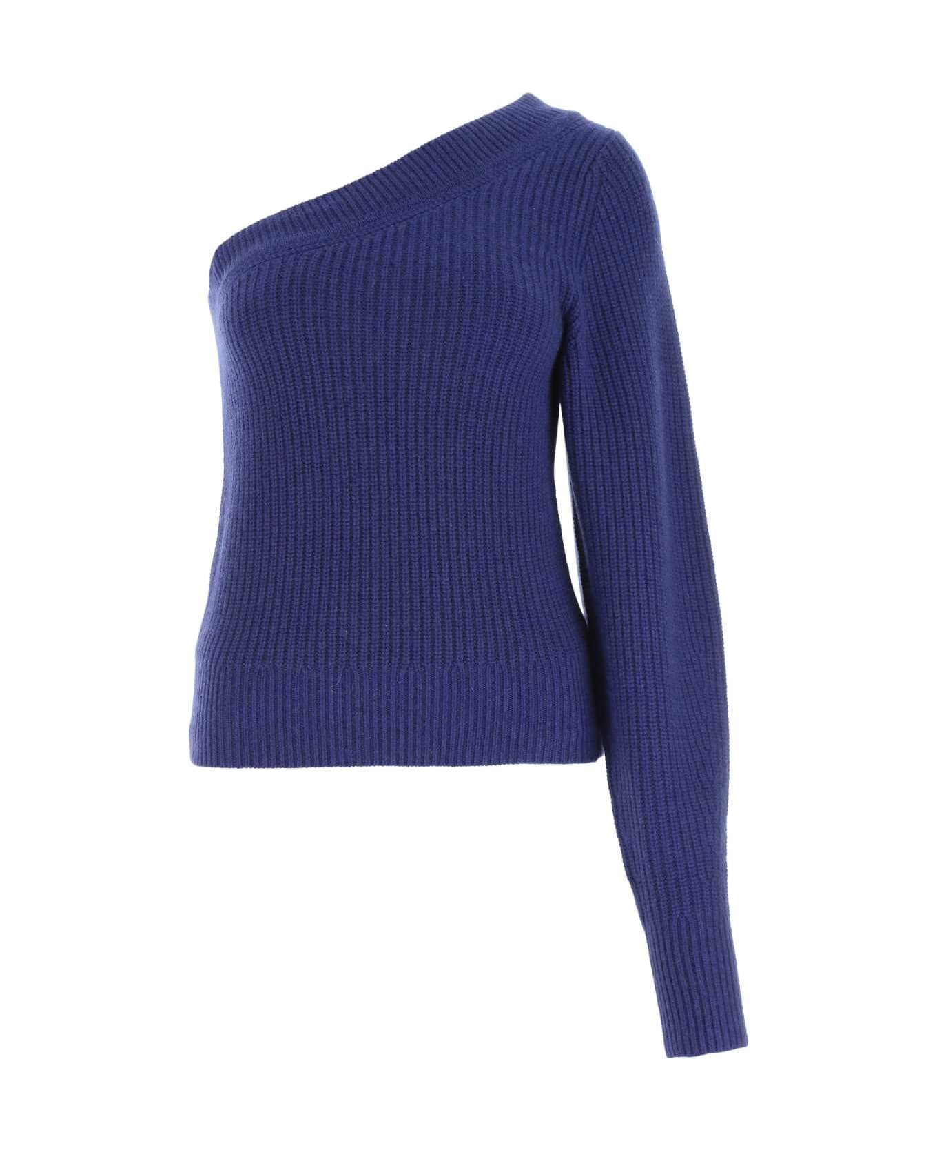 Blue Wool Blend Bowen Sweater - 1