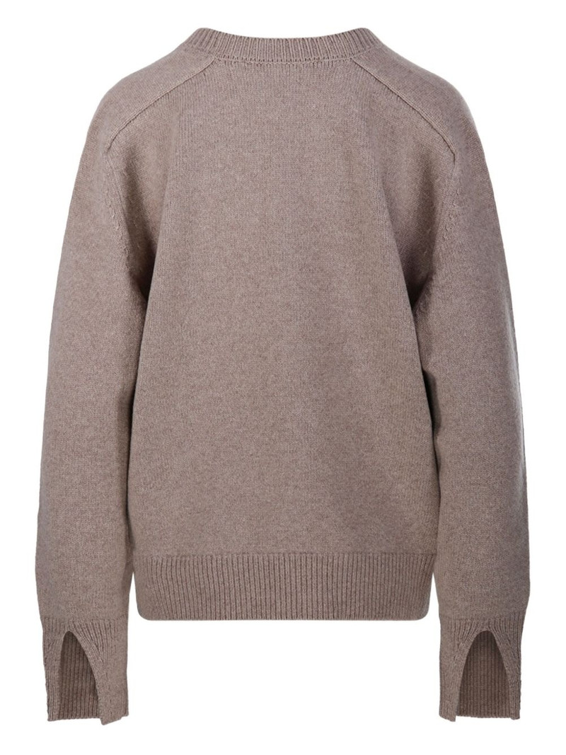 RÓHE v-neck split-cuff sweat outlook