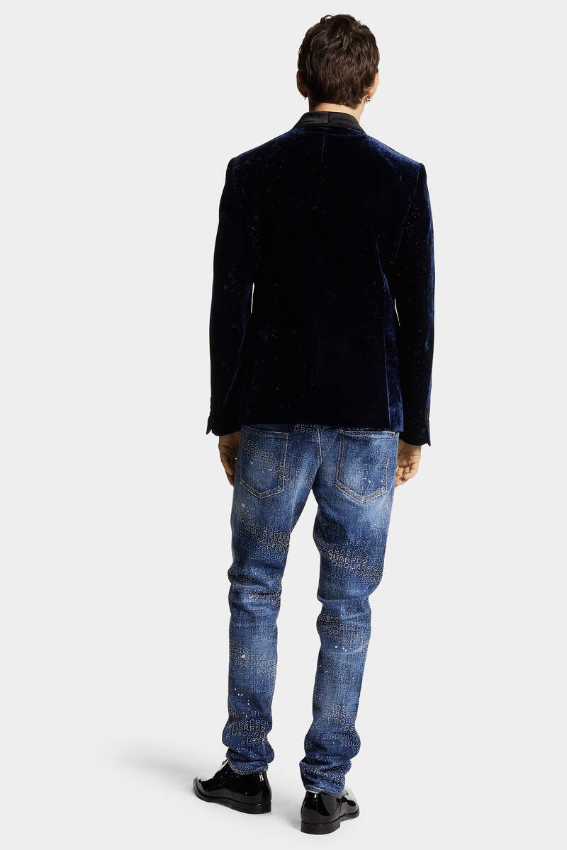 ALLOVER DSQUARED2 CRYSTALS WASH COOL GUY JEANS - 4