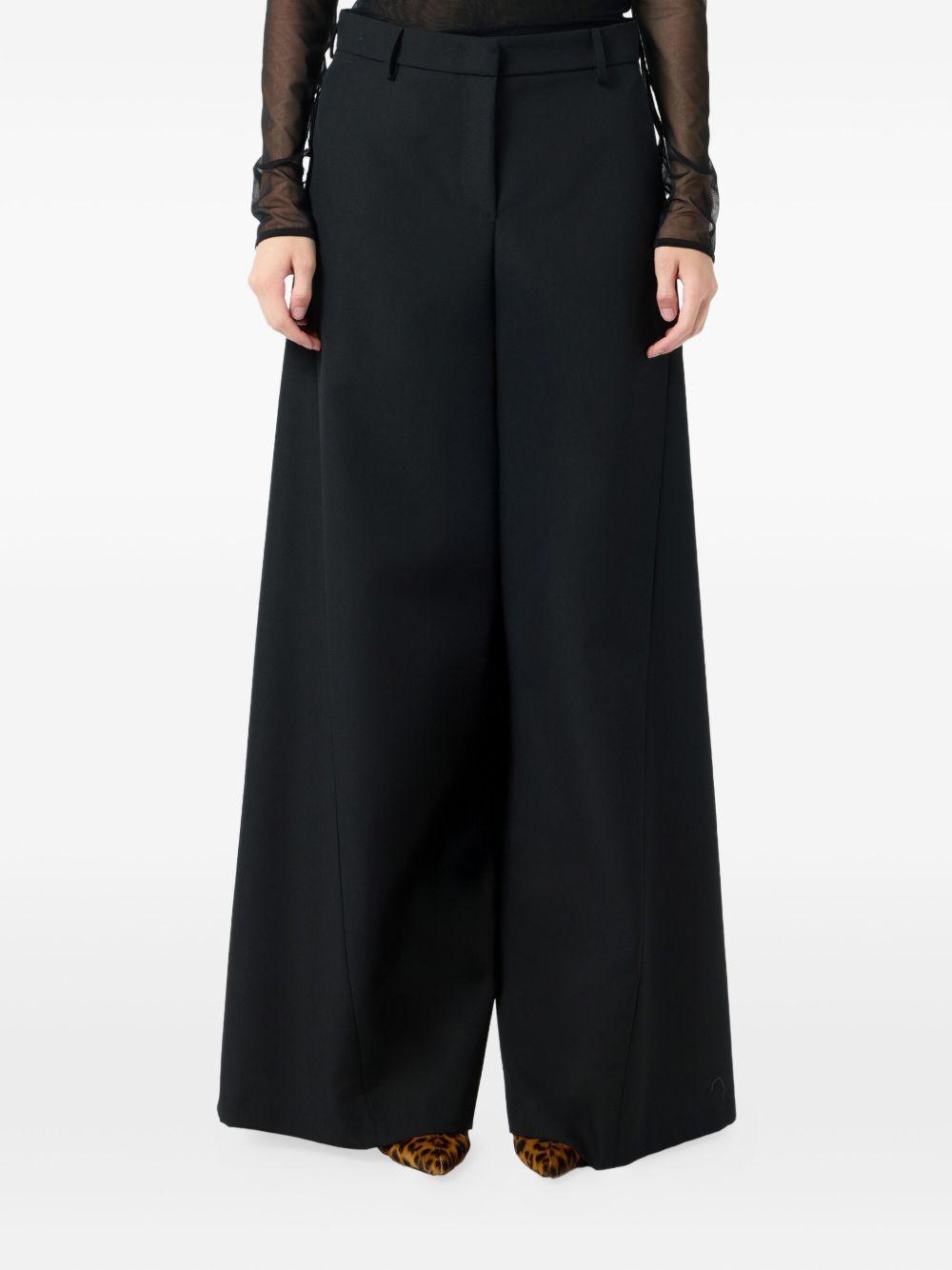 wide-leg panelled trousers - 3