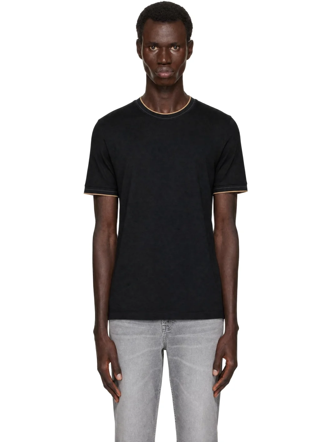 Black Slim Fit T-Shirt - 1