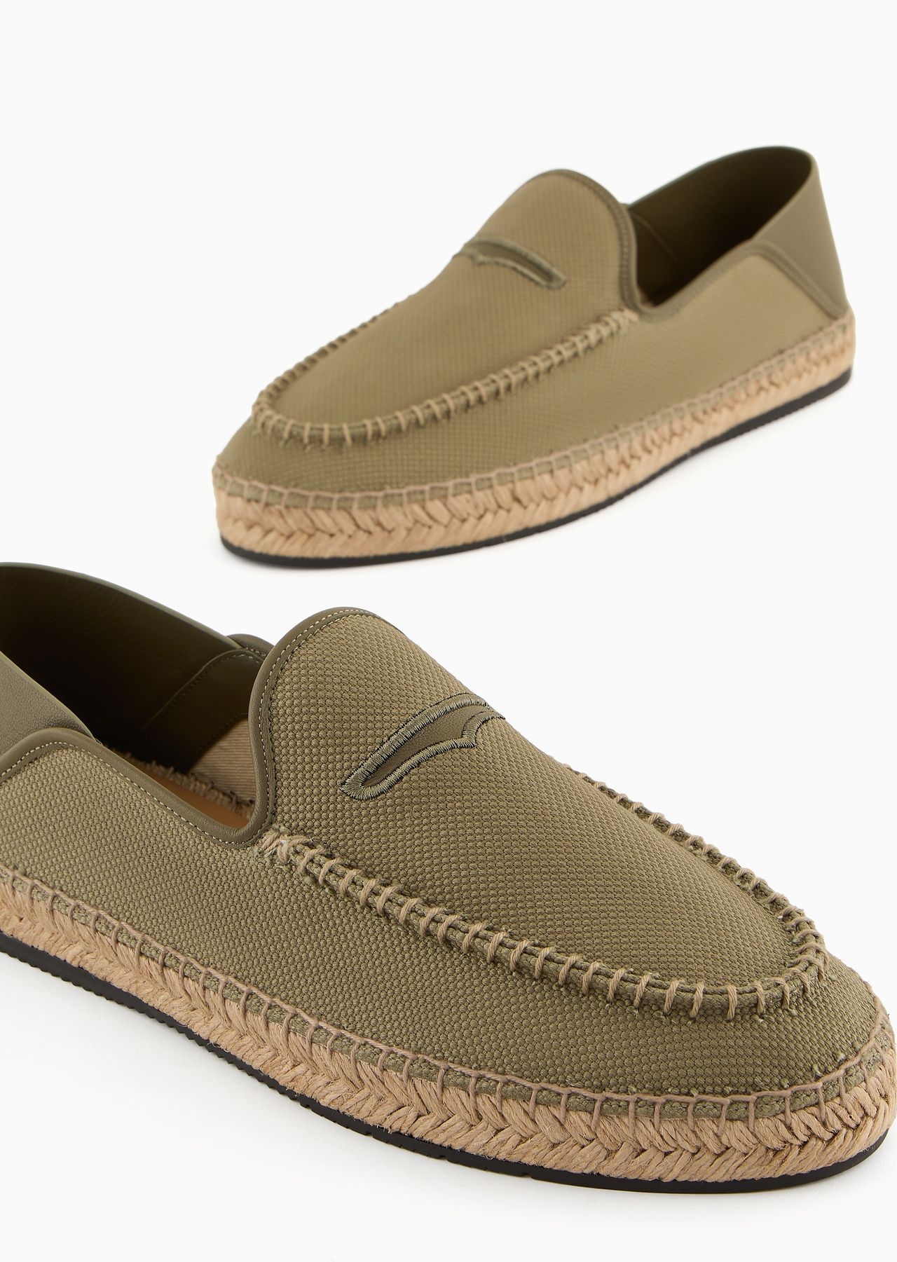 Canvas and leather espadrilles - 5