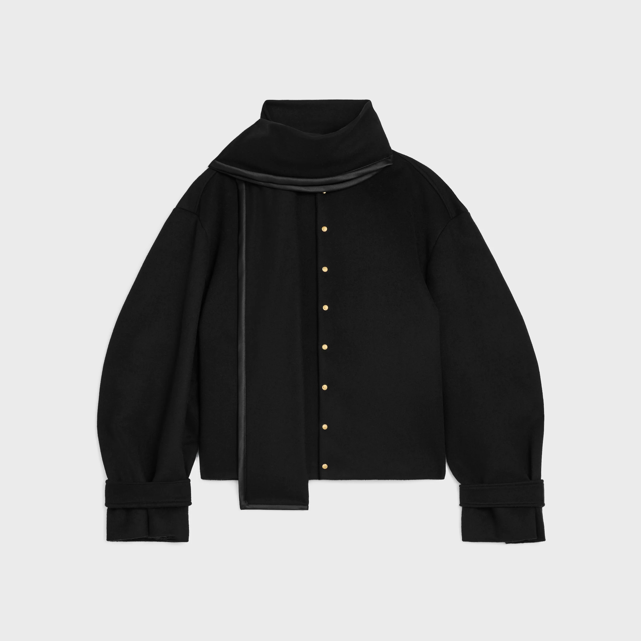 scarf jacket IN WOOL CLOTH - 1