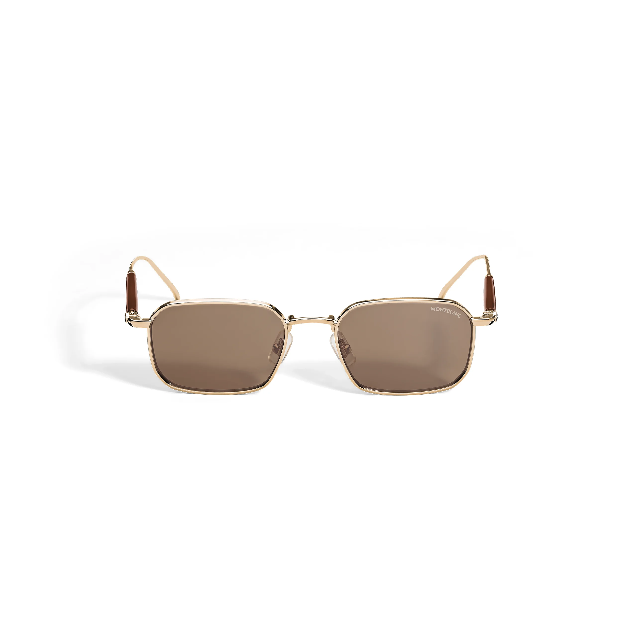 RECTANGULAR SUNGLASSES WITH GOLD COL METAL FRAME - 1