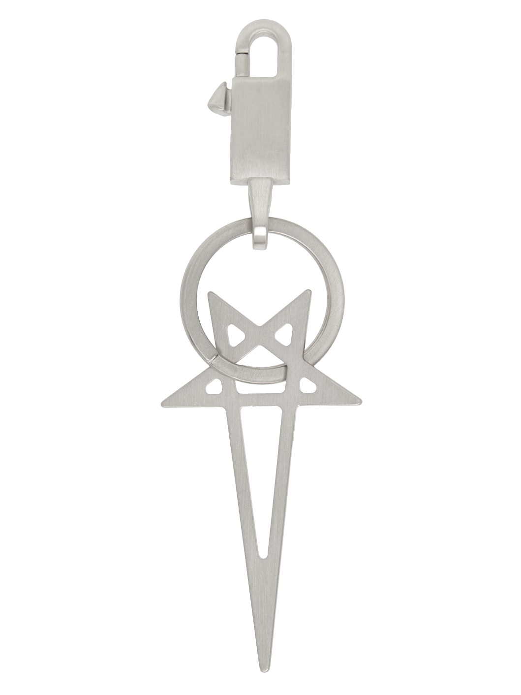Silver Pentagram Keychain - 1