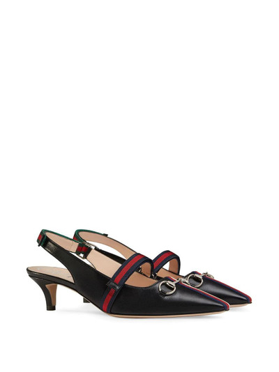 GUCCI Mid-heel pump with Web outlook