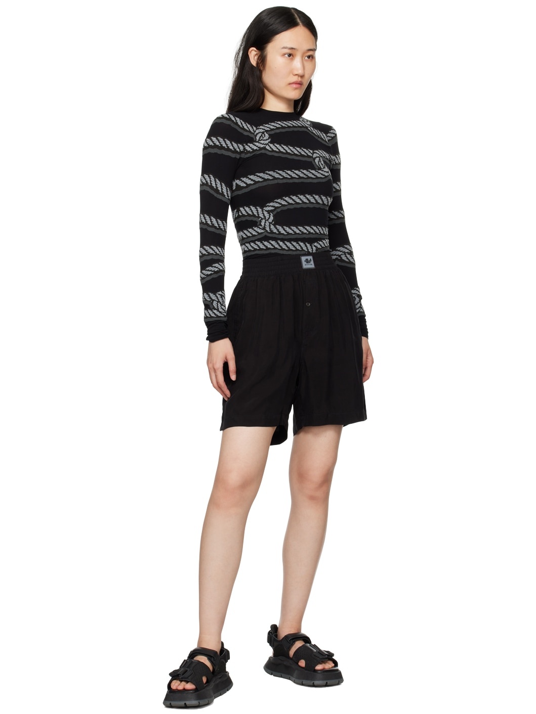 Black Aniara Shorts - 4