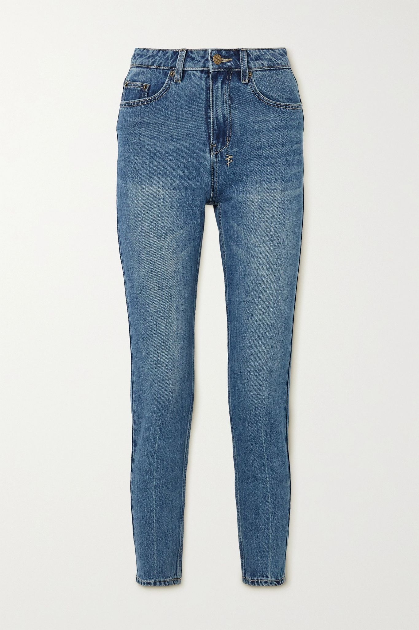 Slim Pin cropped high-rise slim-fit jeans - 1