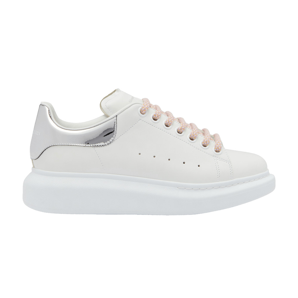 Alexander McQueen Wmns Oversized Sneaker 'White Silver Pink' - 1