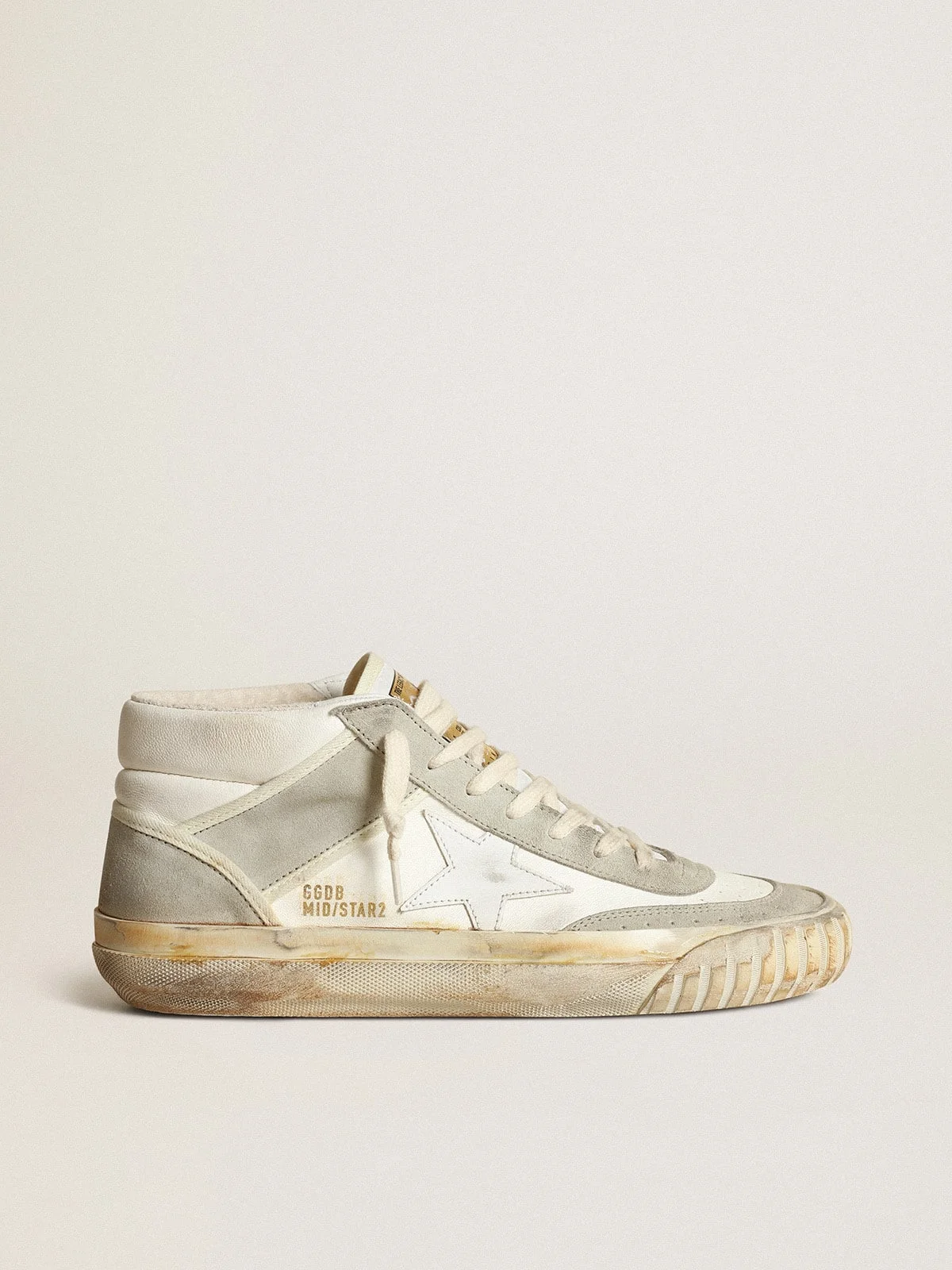 Men’s Mid Star with ice-gray suede inserts and white star - 1