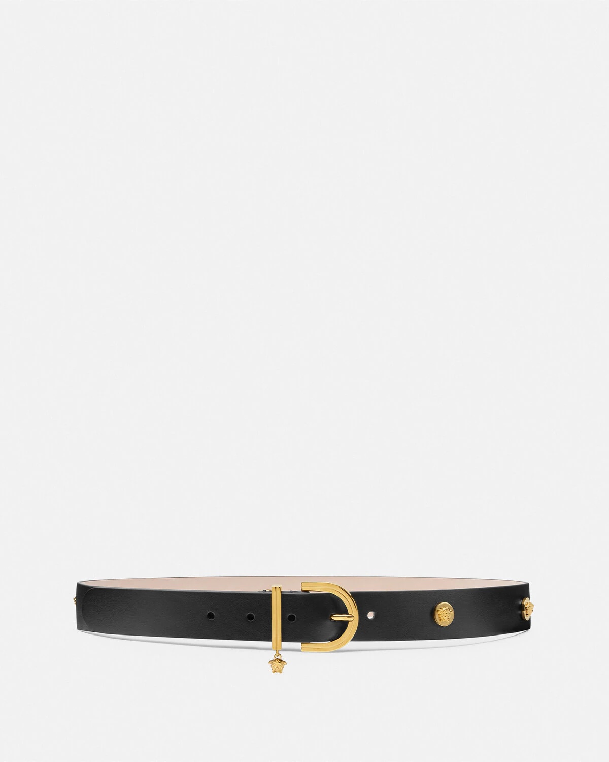 Studded Medusa '95 Leather Belt 1.2" - 1
