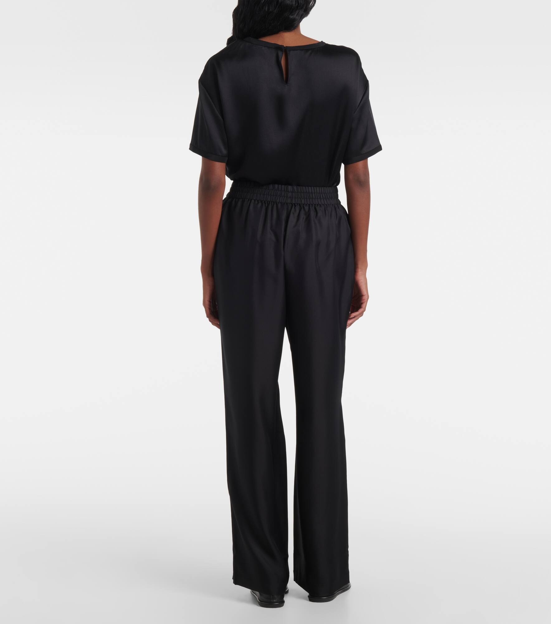 Silk wide-leg pants - 3