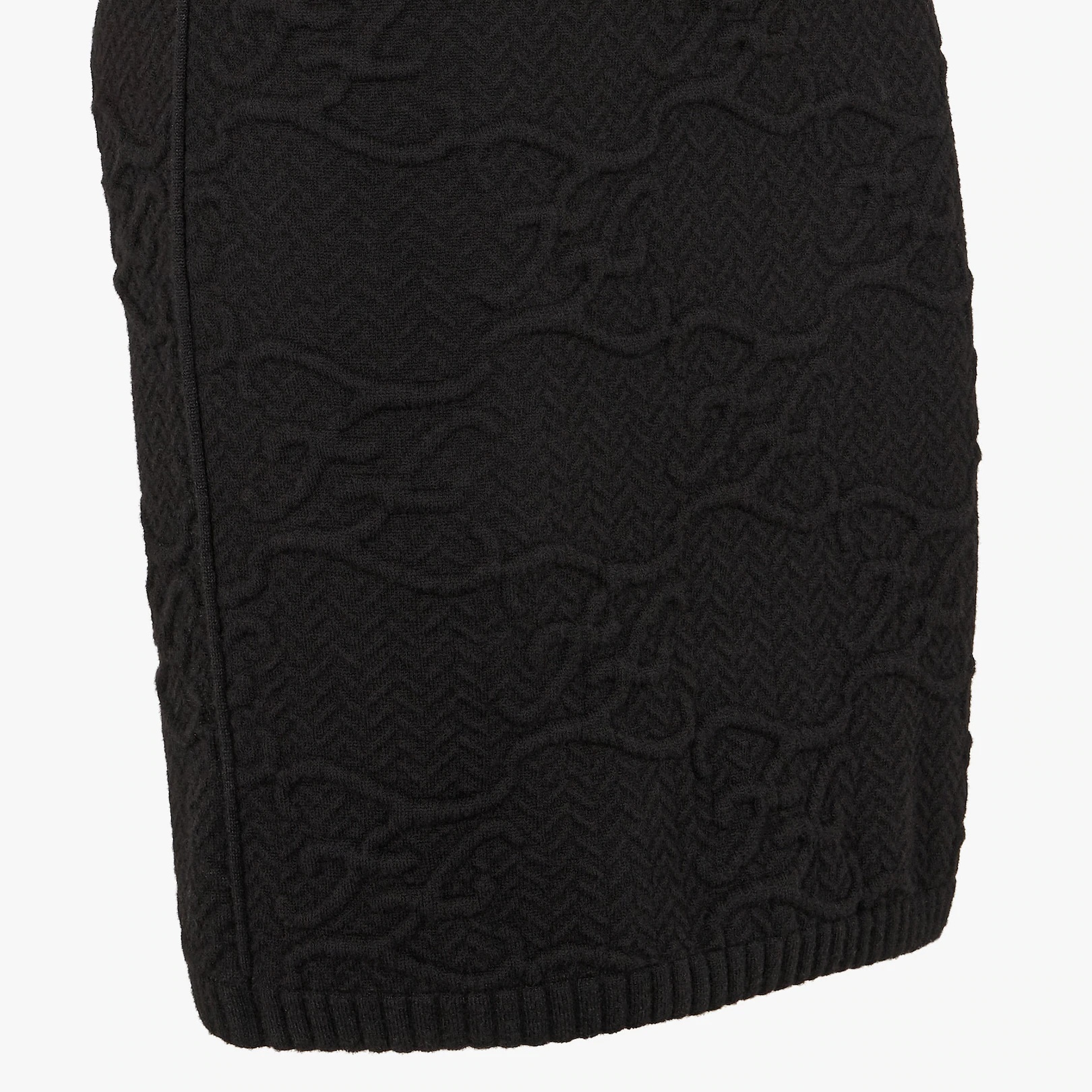 Black wool and cashmere dress - 3