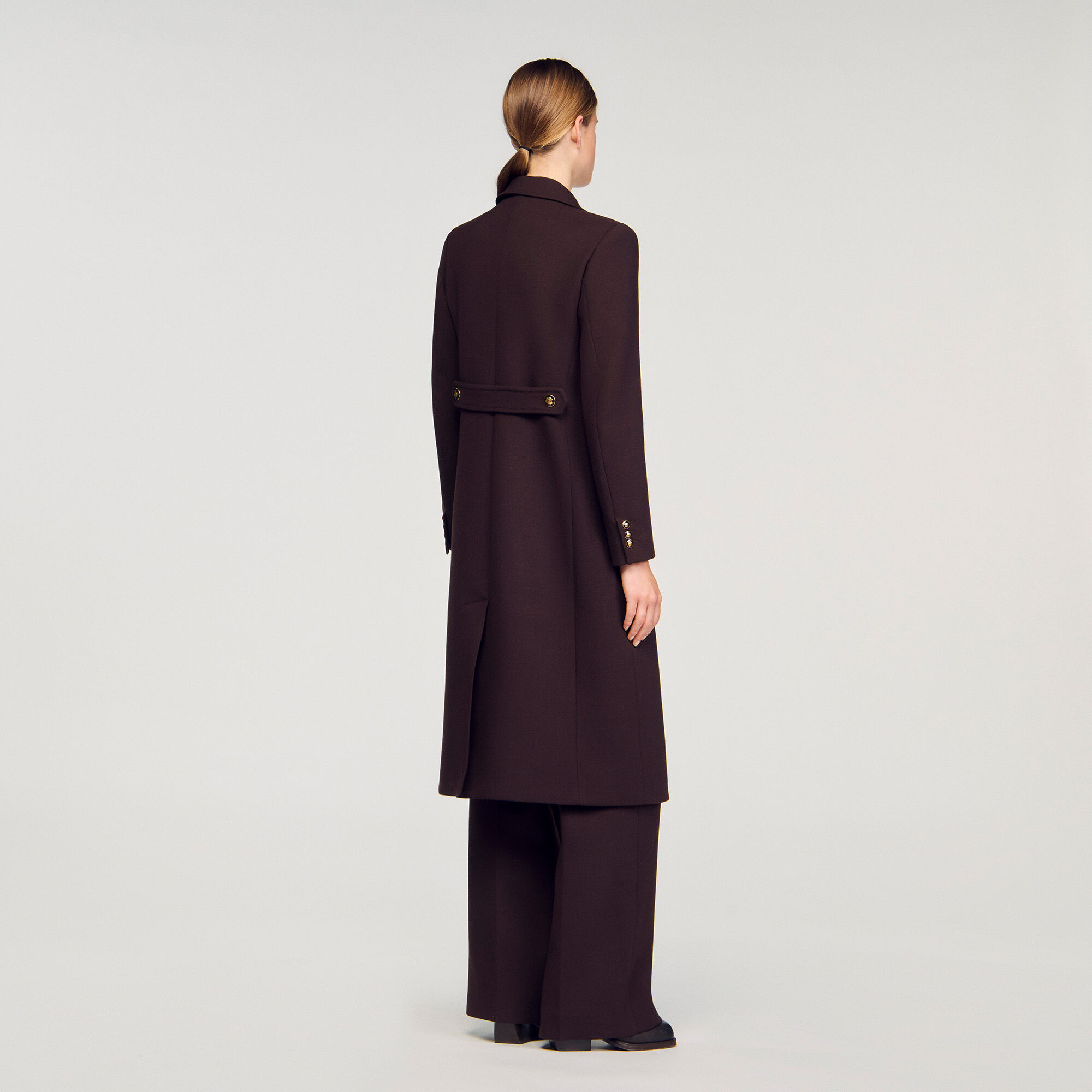 LONG DOUBLE-BREASTED COAT - 5