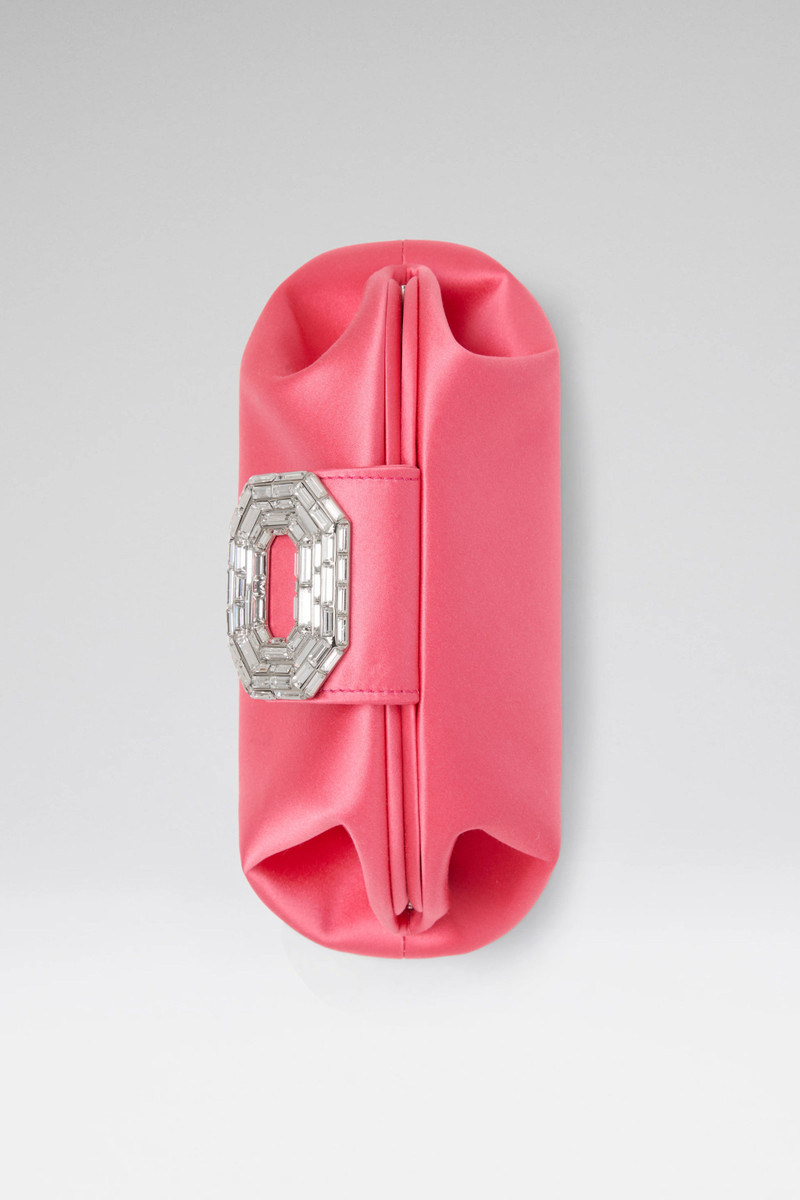 CAMELIA CLUTCH CORAL SATIN 4