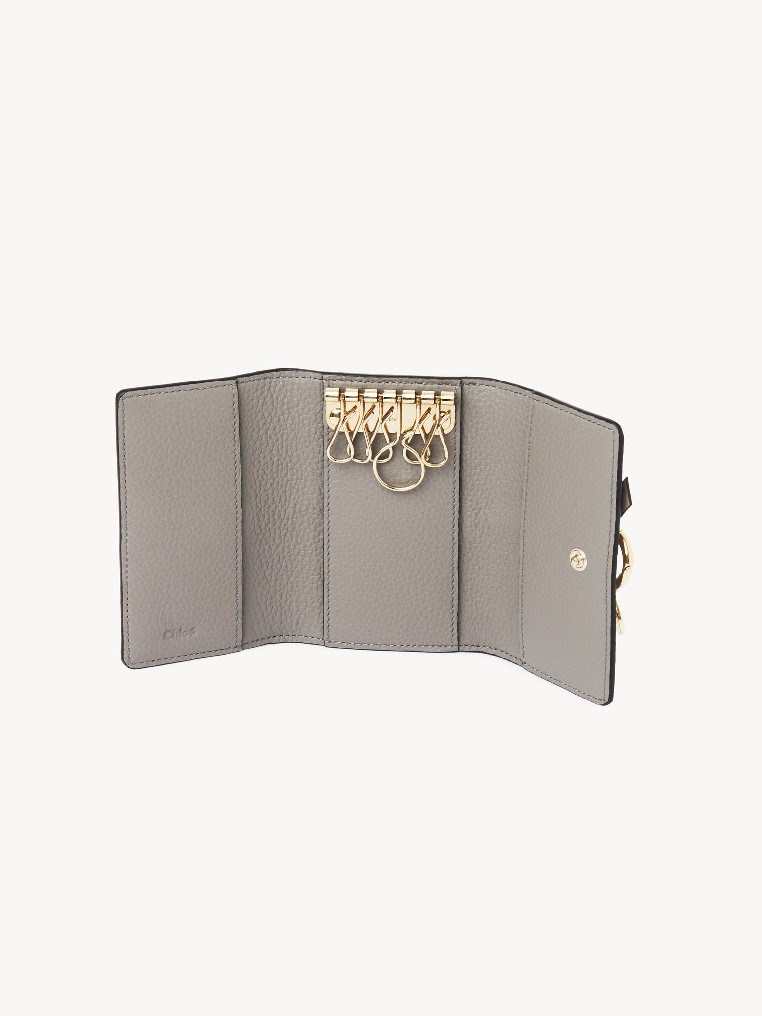 ALPHABET KEY CASE IN GRAINED LEATHER - 3