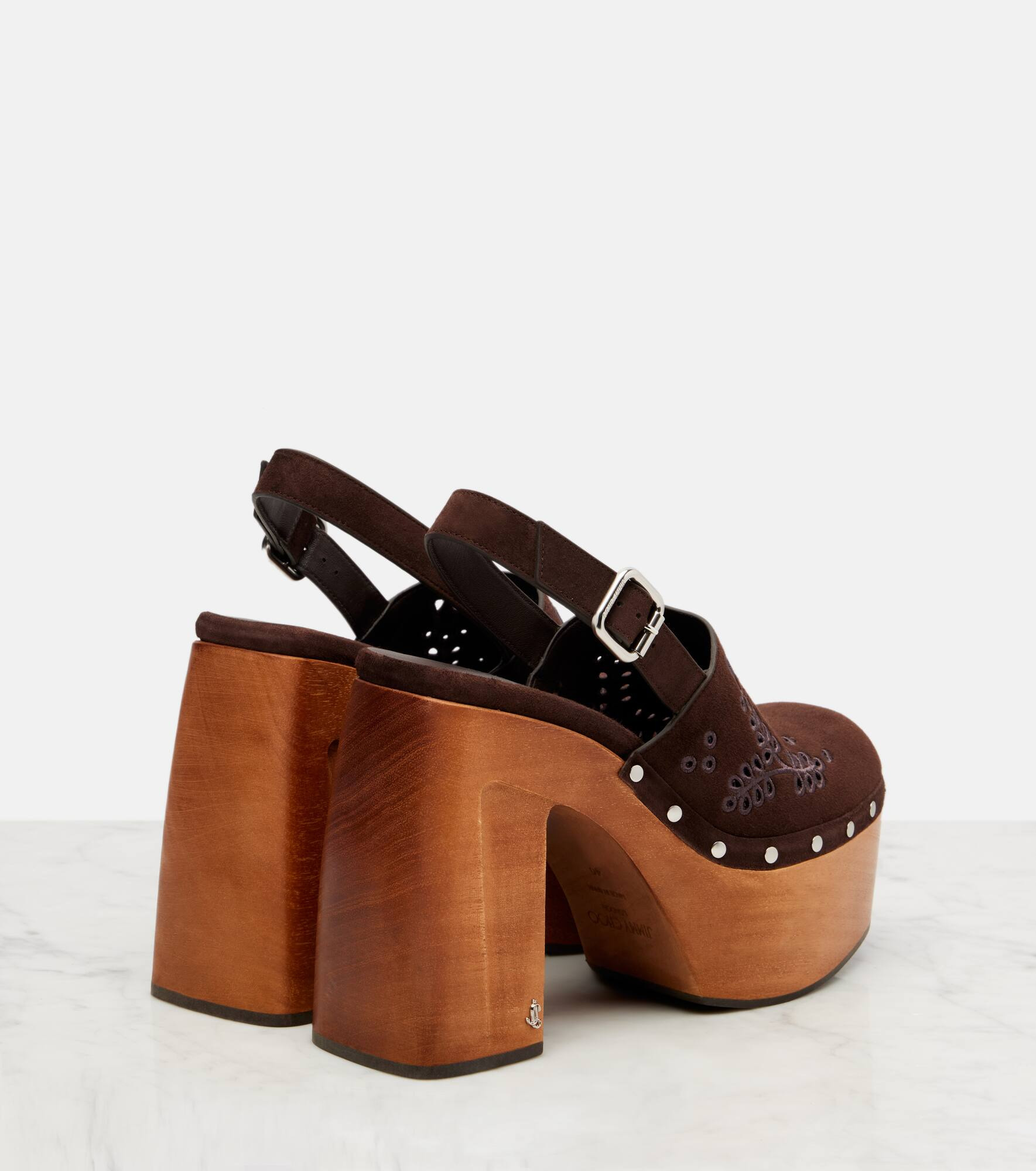 Alida 135 suede platform clogs - 2