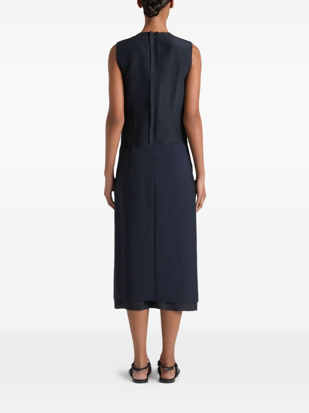 wool slit dress - 3