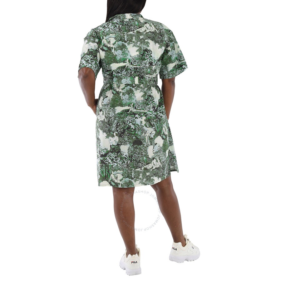 Kenzo Ladies Dark Khaki Dreamers Printed Shirt Dress - 5