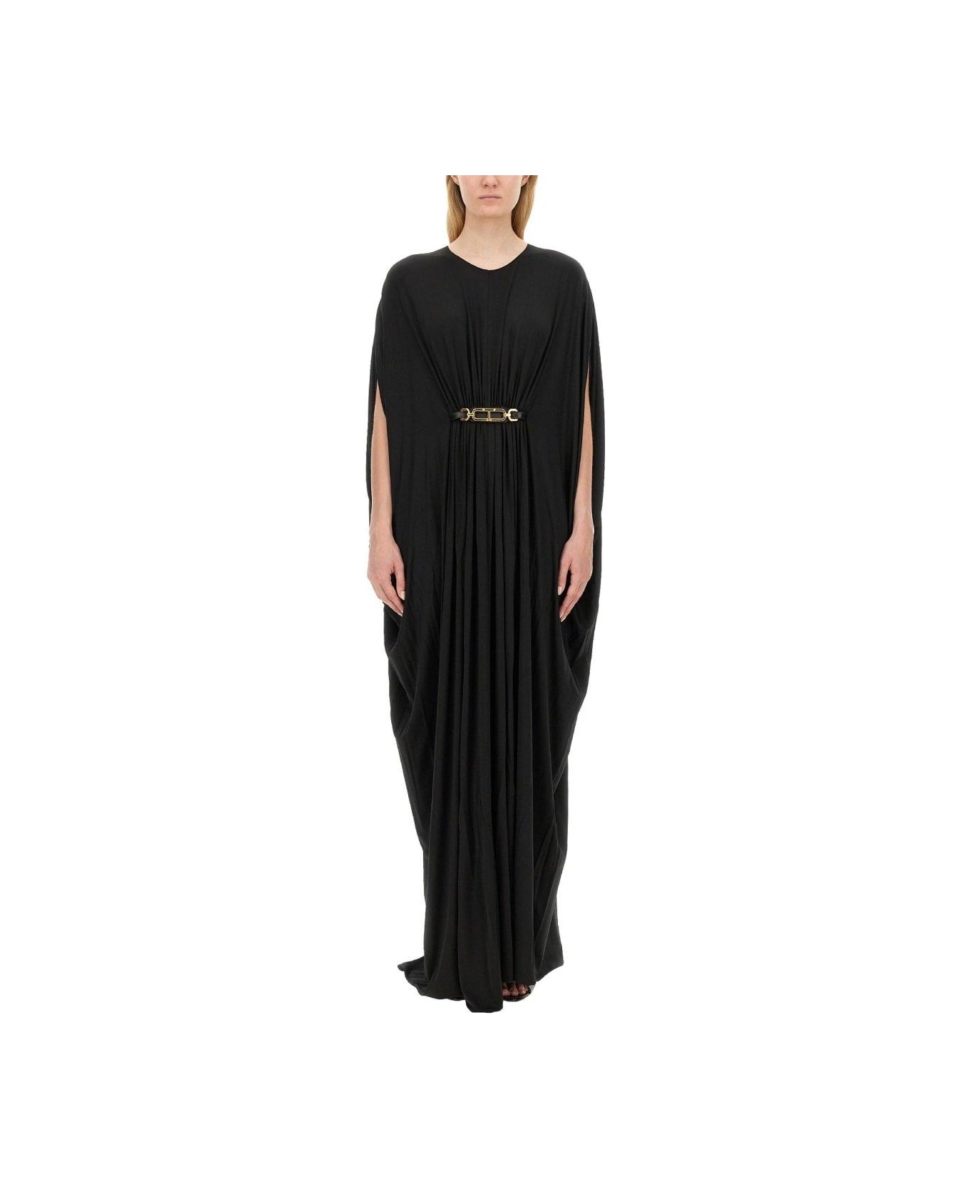 Satin Stretch-jersey Kaftan Dress - 1