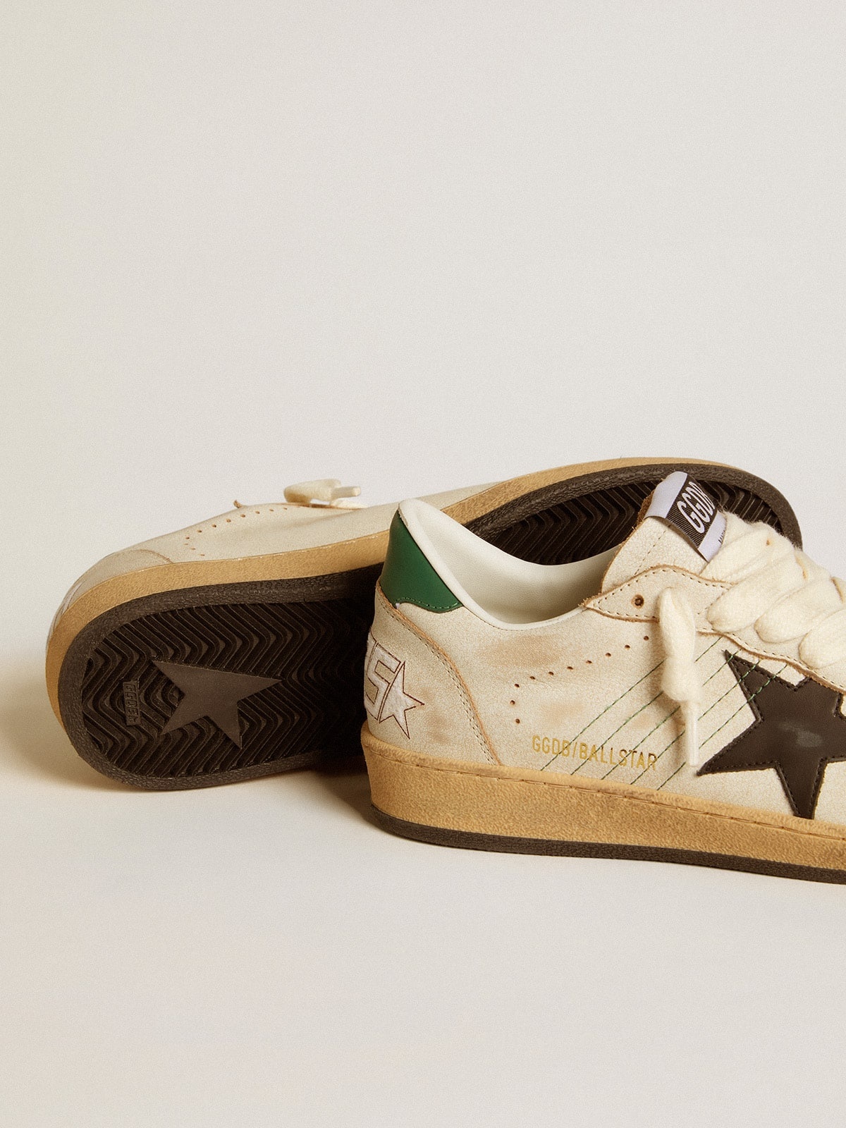 Women’s Ball Star with black leather star and green leather heel tab - 3