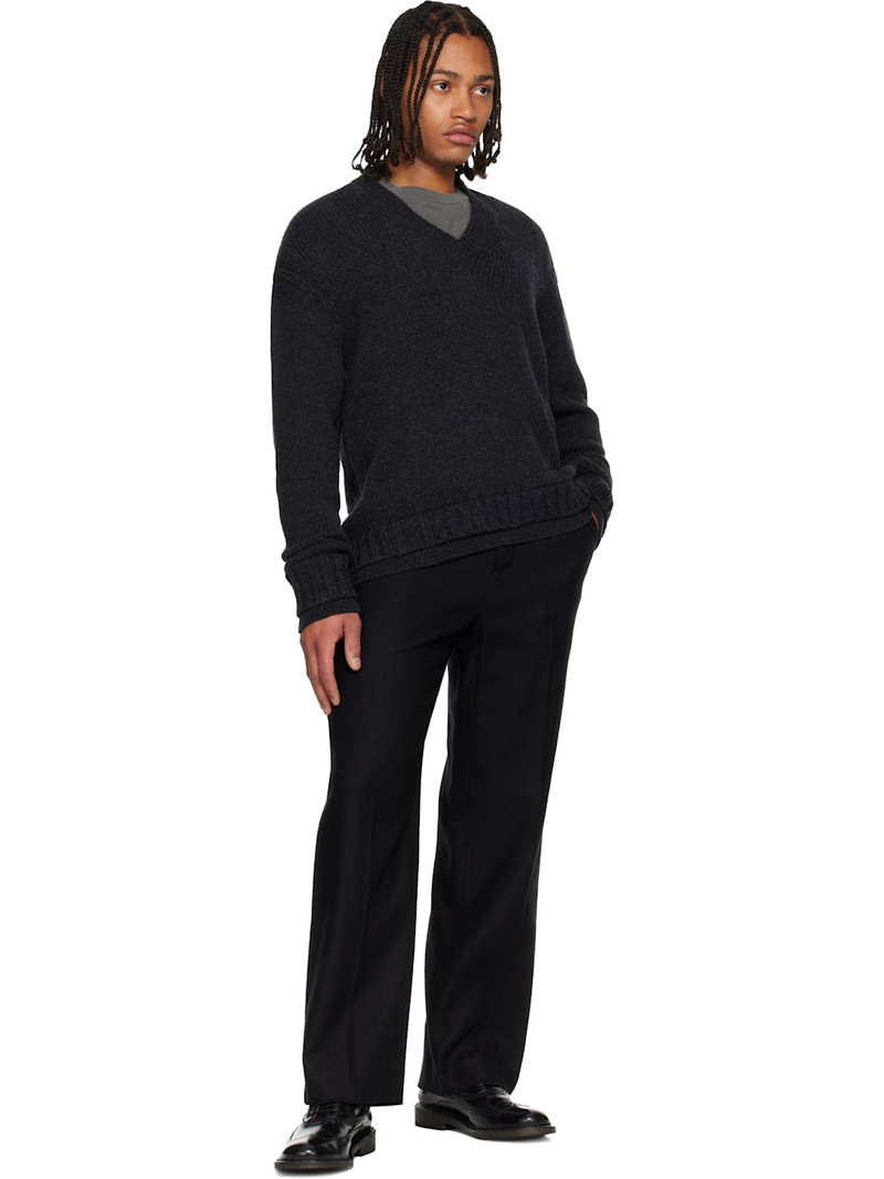 Our Legacy Gray False V-Neck Sweater outlook