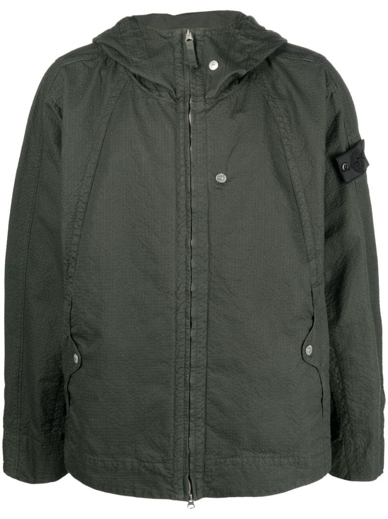 strap hooded jacket - 1