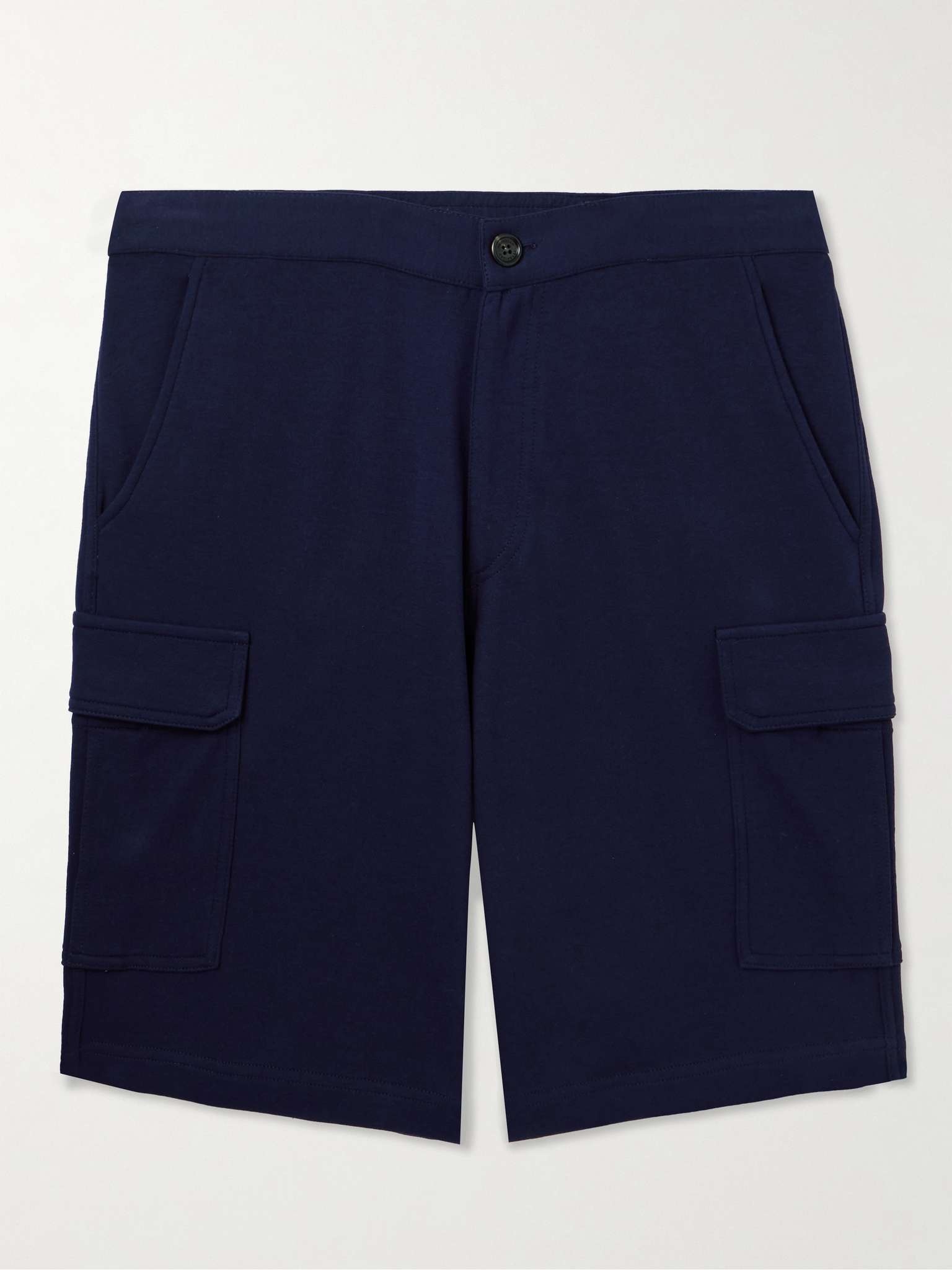 Straight-Leg Cotton-Blend Drawstrings Shorts - 1