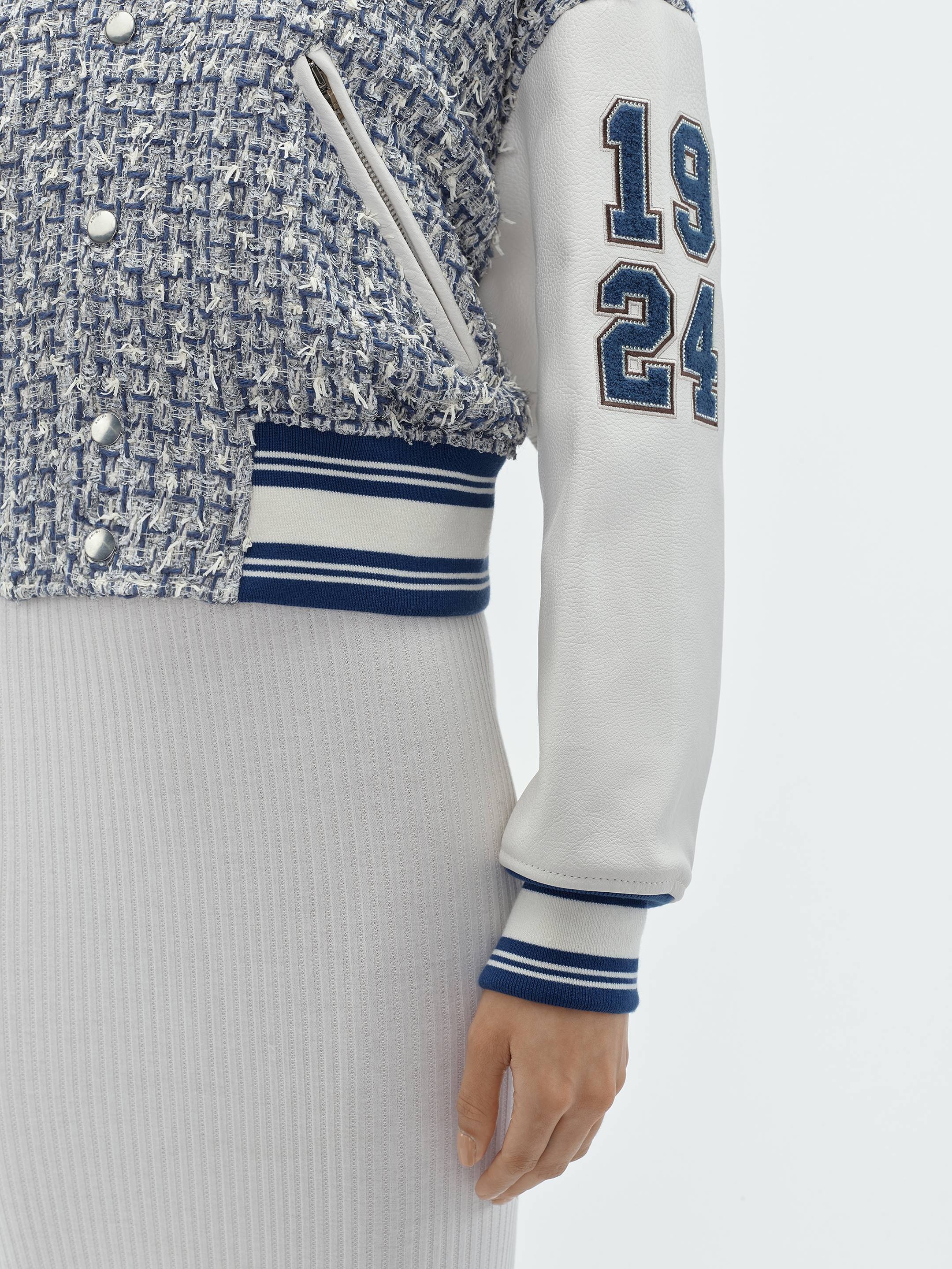 BOUCLE VARSITY JACKET - 7