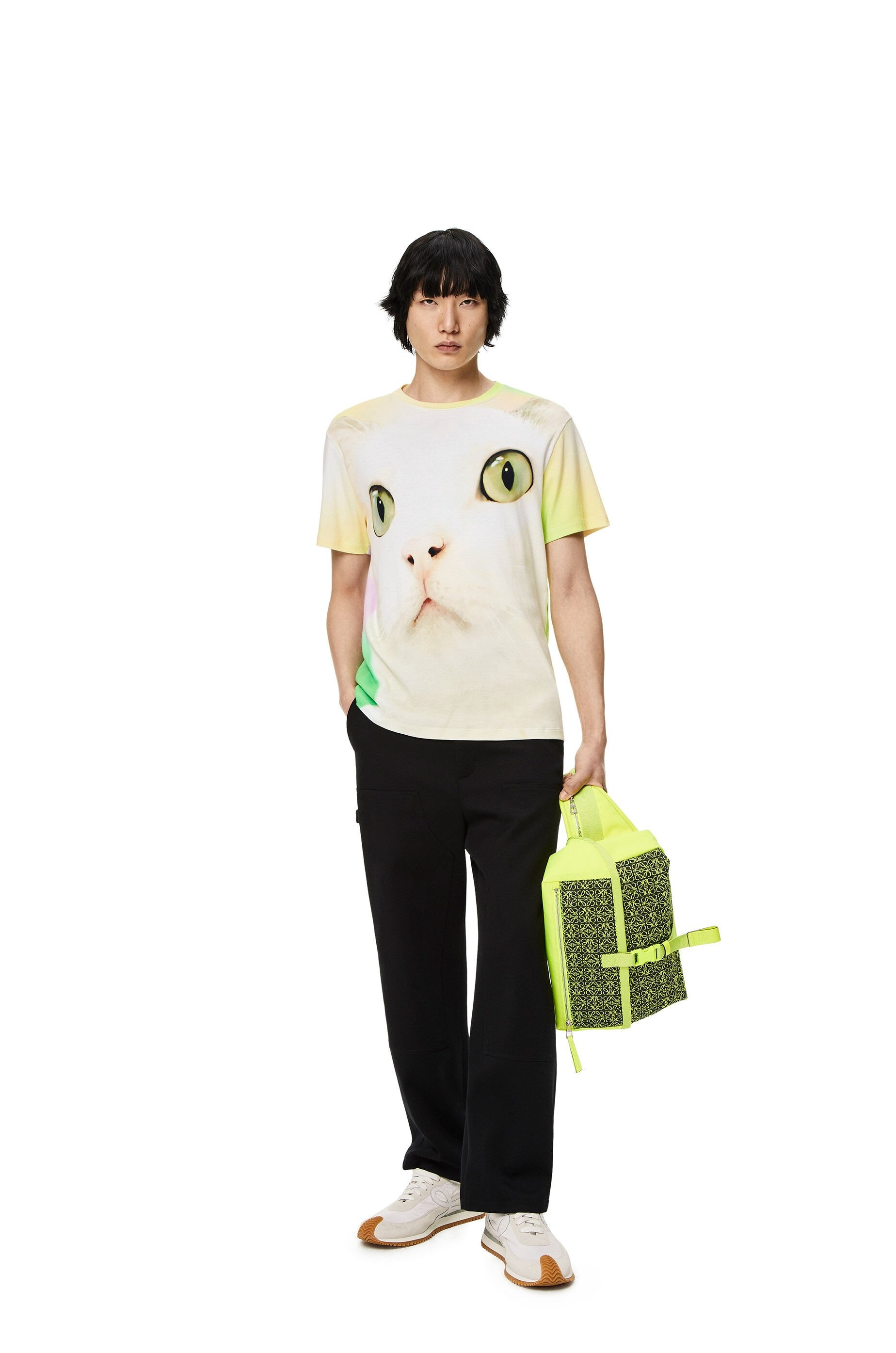 Cat all-over print T-shirt in cotton - 2