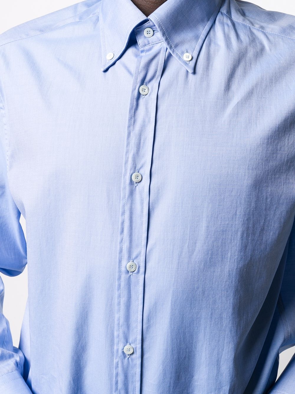 plain blue cotton shirt - 5