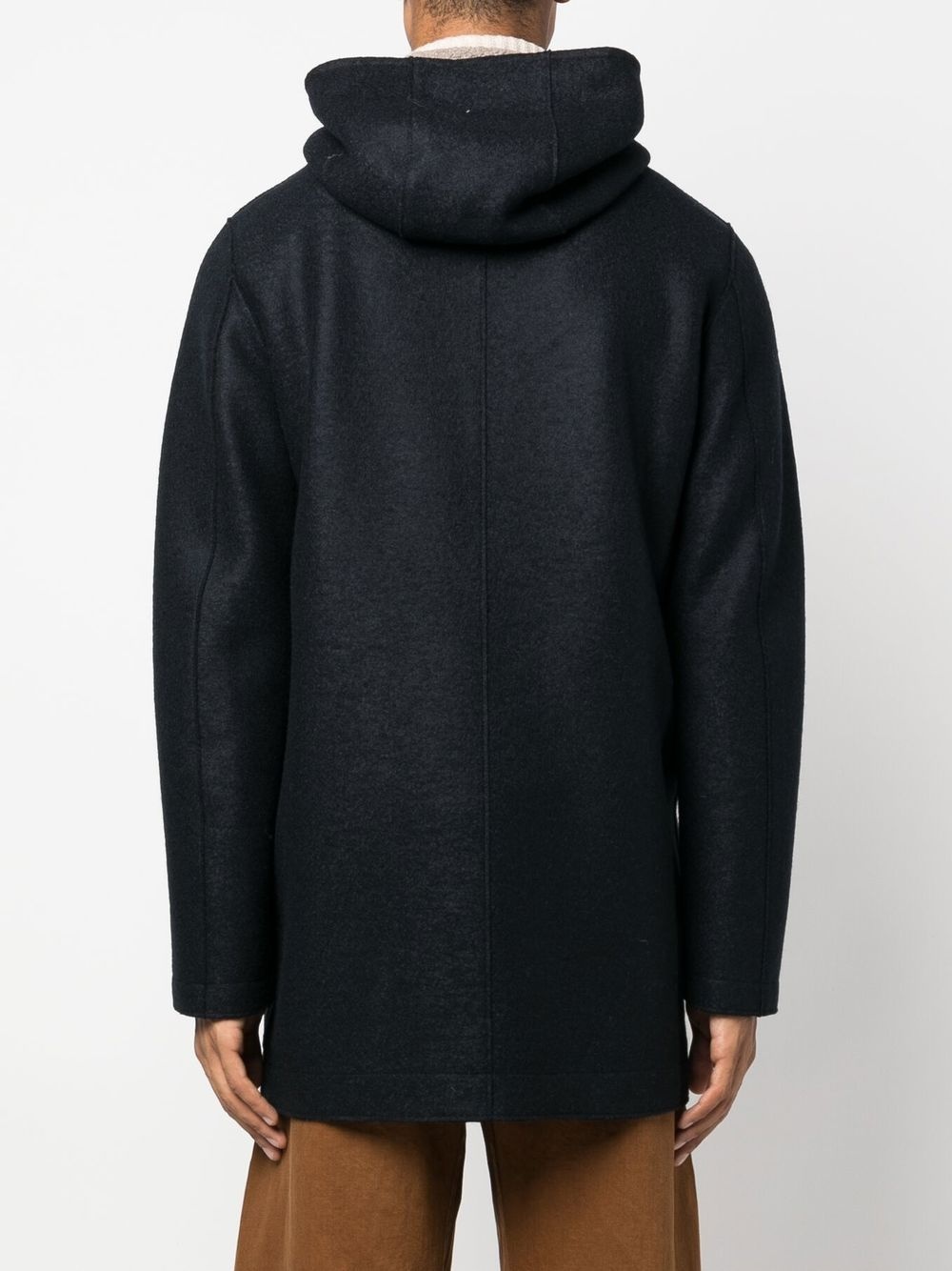 hooded felt coat - 4