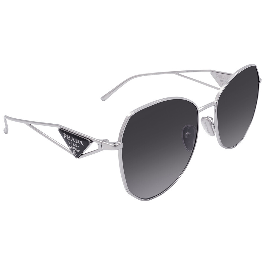 Open Box - Prada Gray Gradient Irregular Ladies Sunglasses PR 57YS 1BC5D1 57 - 3