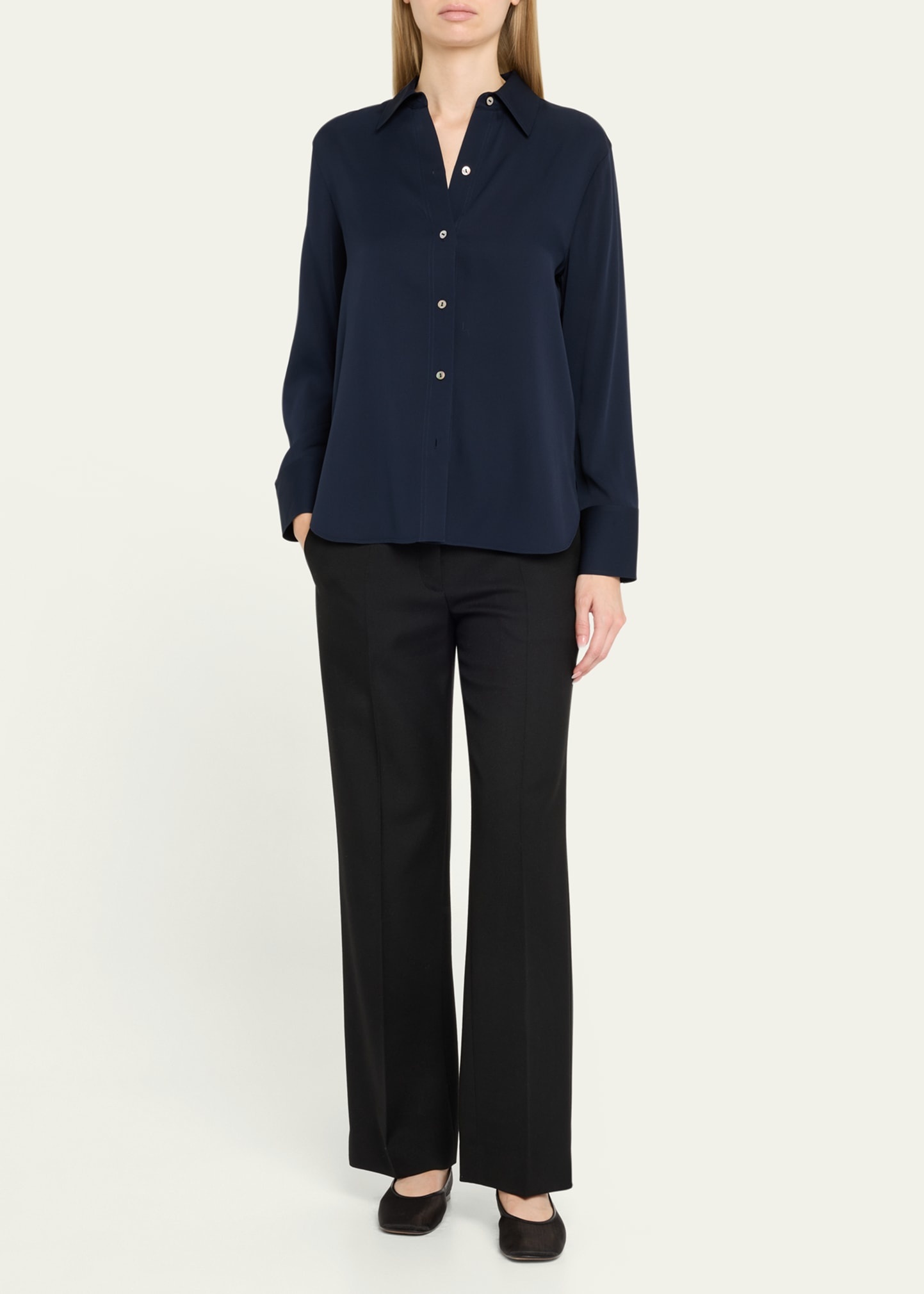 Classic Button-Front Blouse - 2