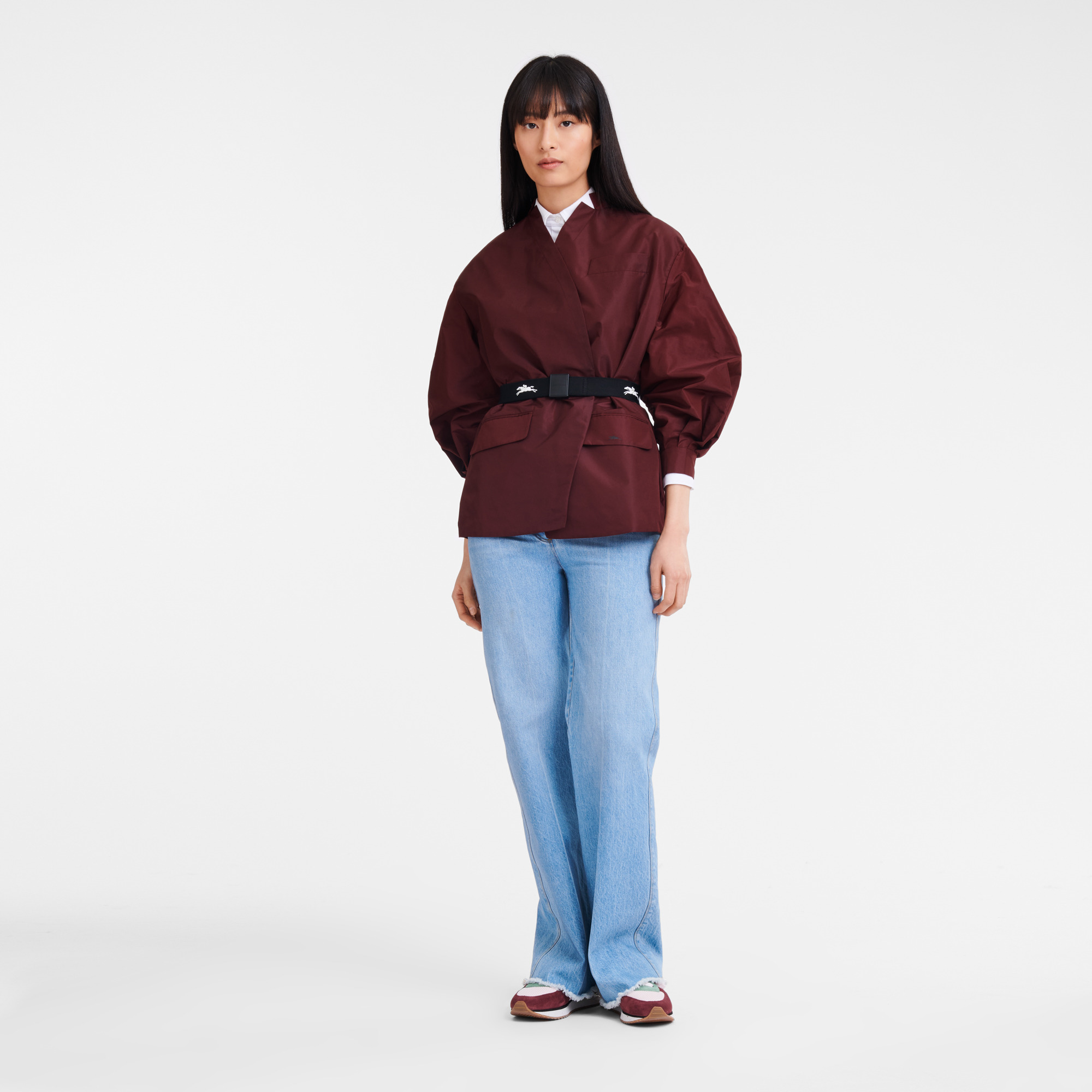 Kimono jacket Burgundy - Technical taffeta - 2