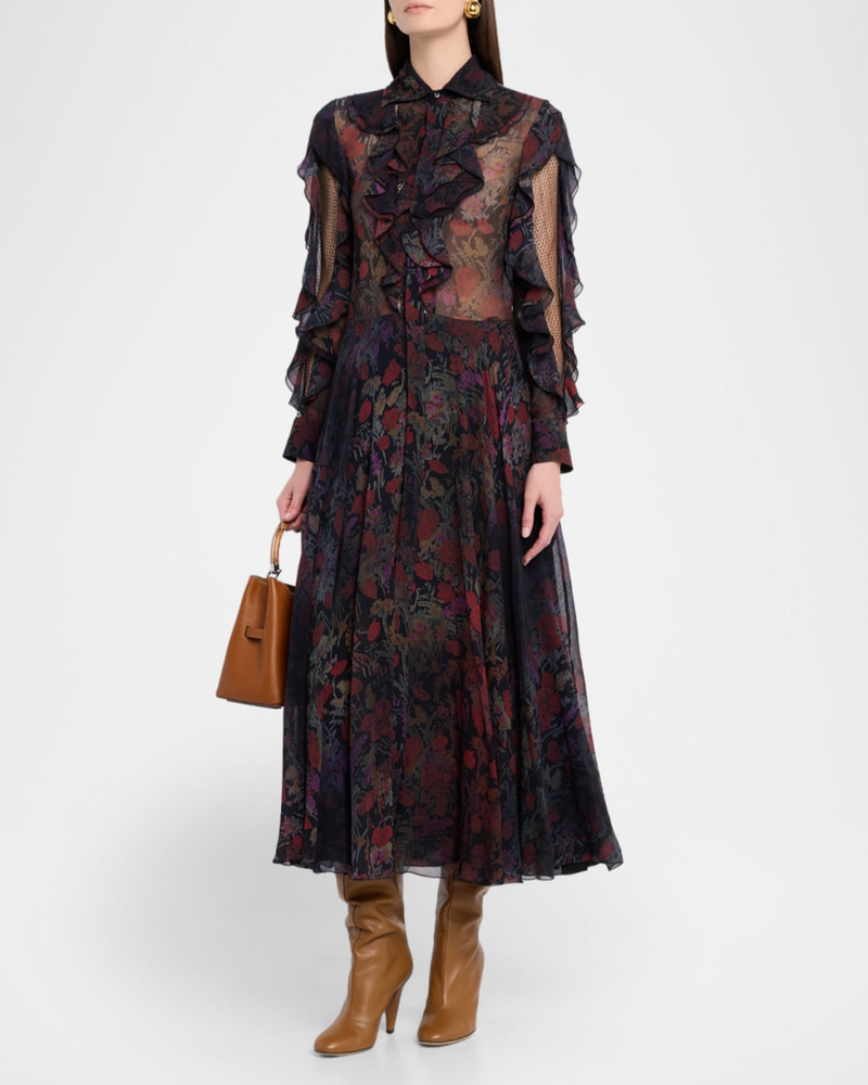 Melony Floral Crinkle Chiffon Day Dress 4
