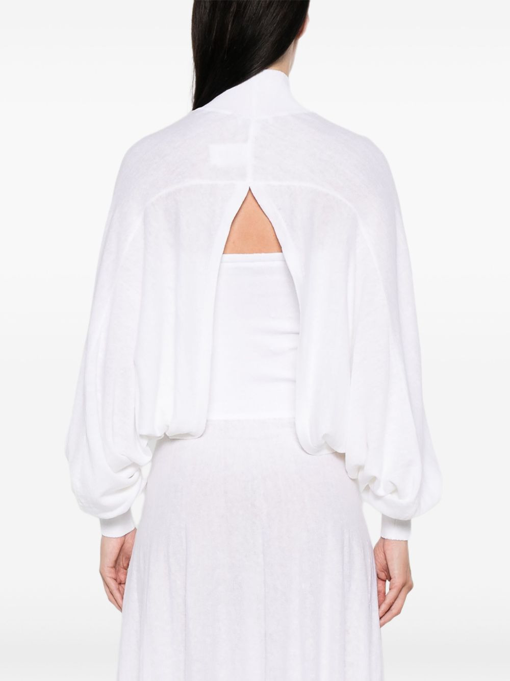 long-sleeved cropped blouse - 4