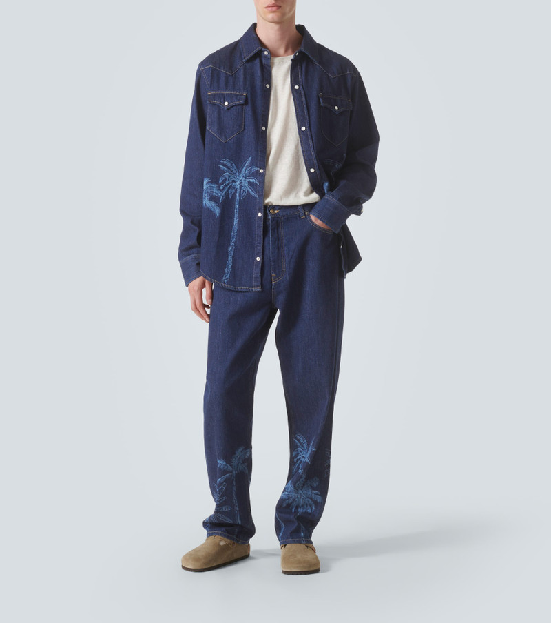 Alanui 정글 Toile De Jouy Denim 셔츠 outlook