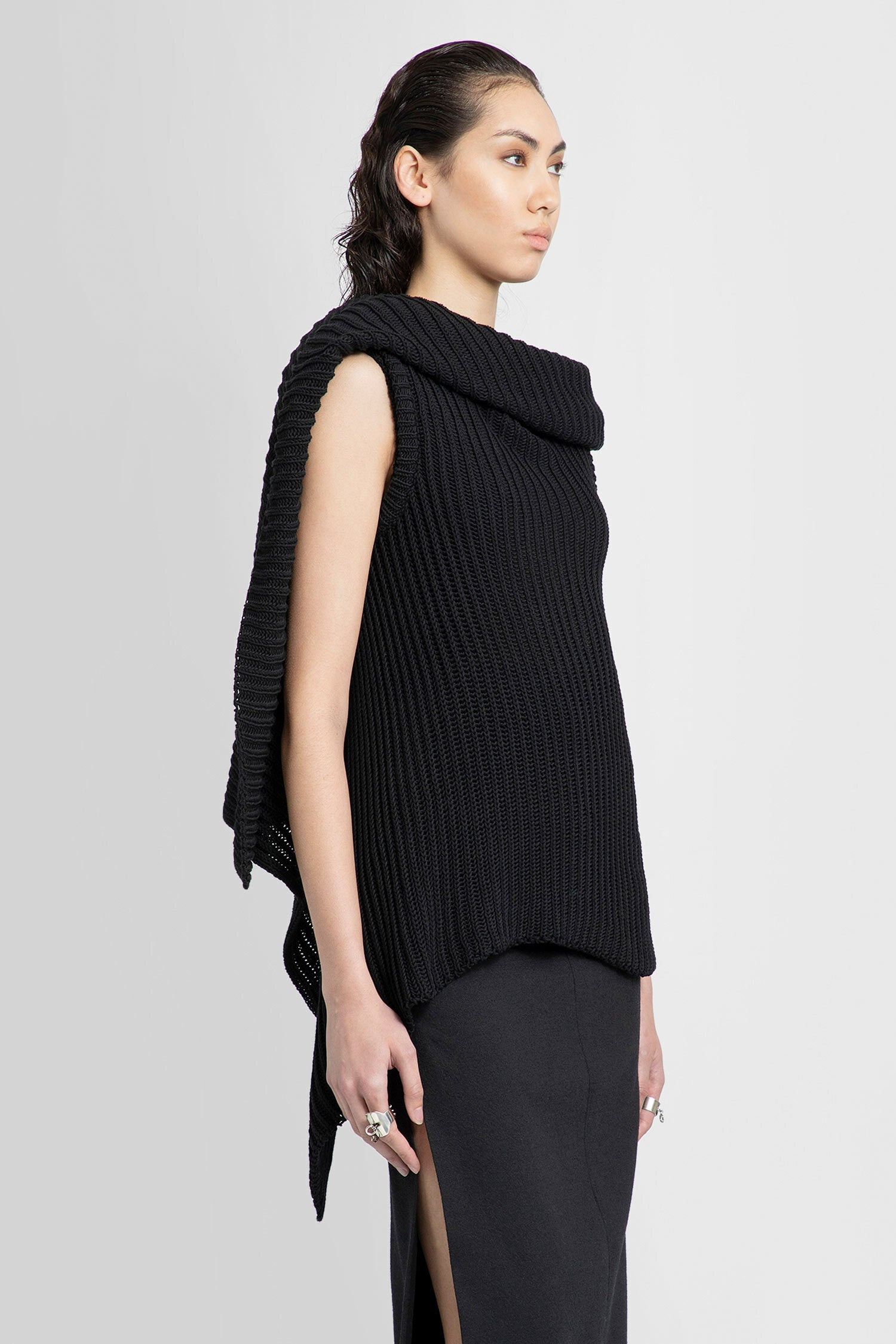 ANN DEMEULEMEESTER WOMAN BLACK TOPS - 2