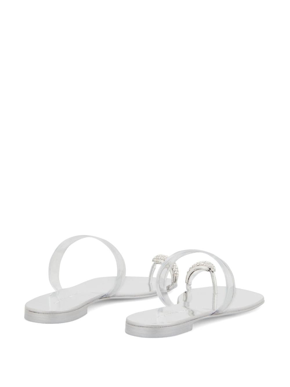 Ring Ghost metallic-finish flat sandals - 6