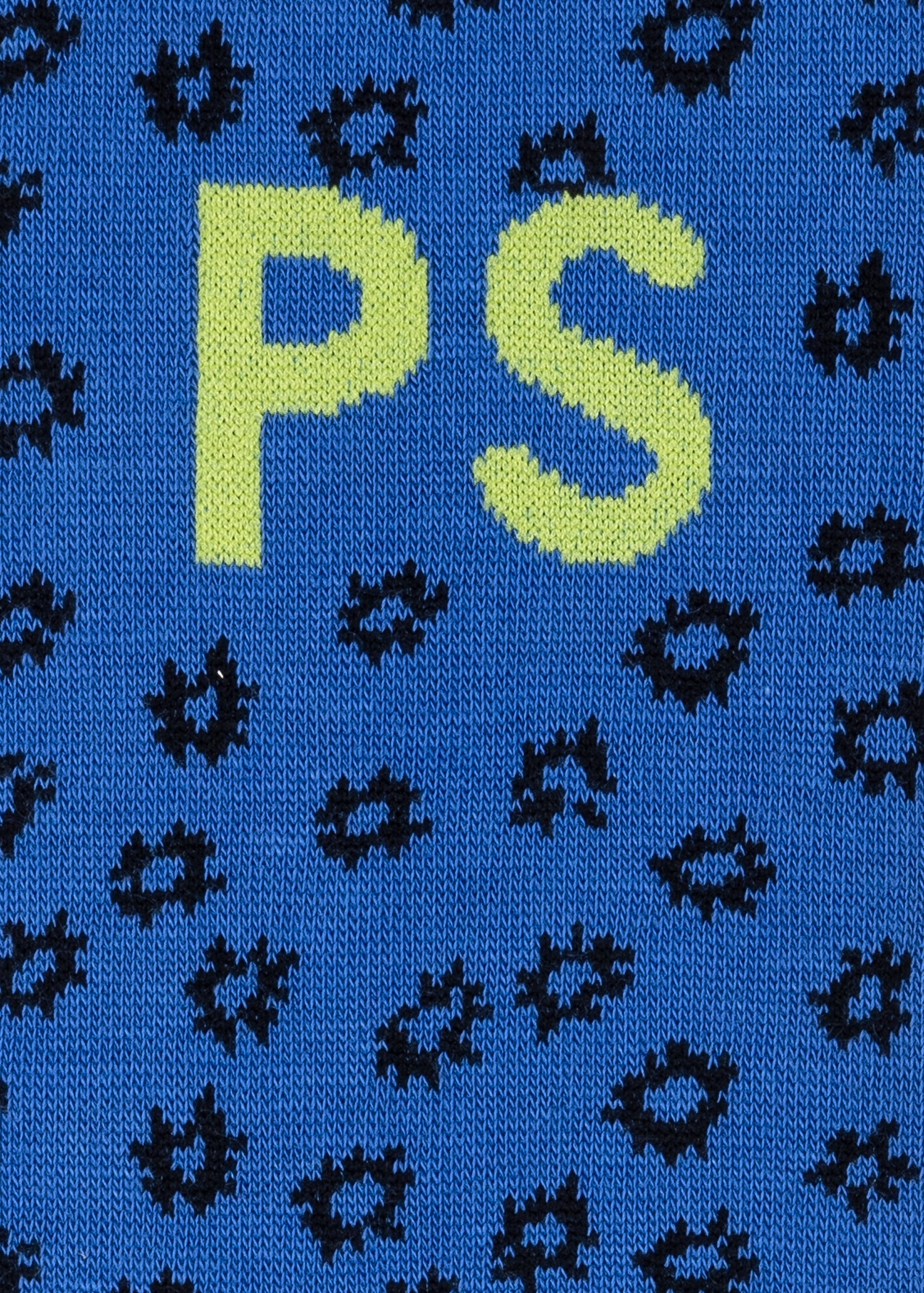 Blue Cotton-Blend Floral Socks - 3
