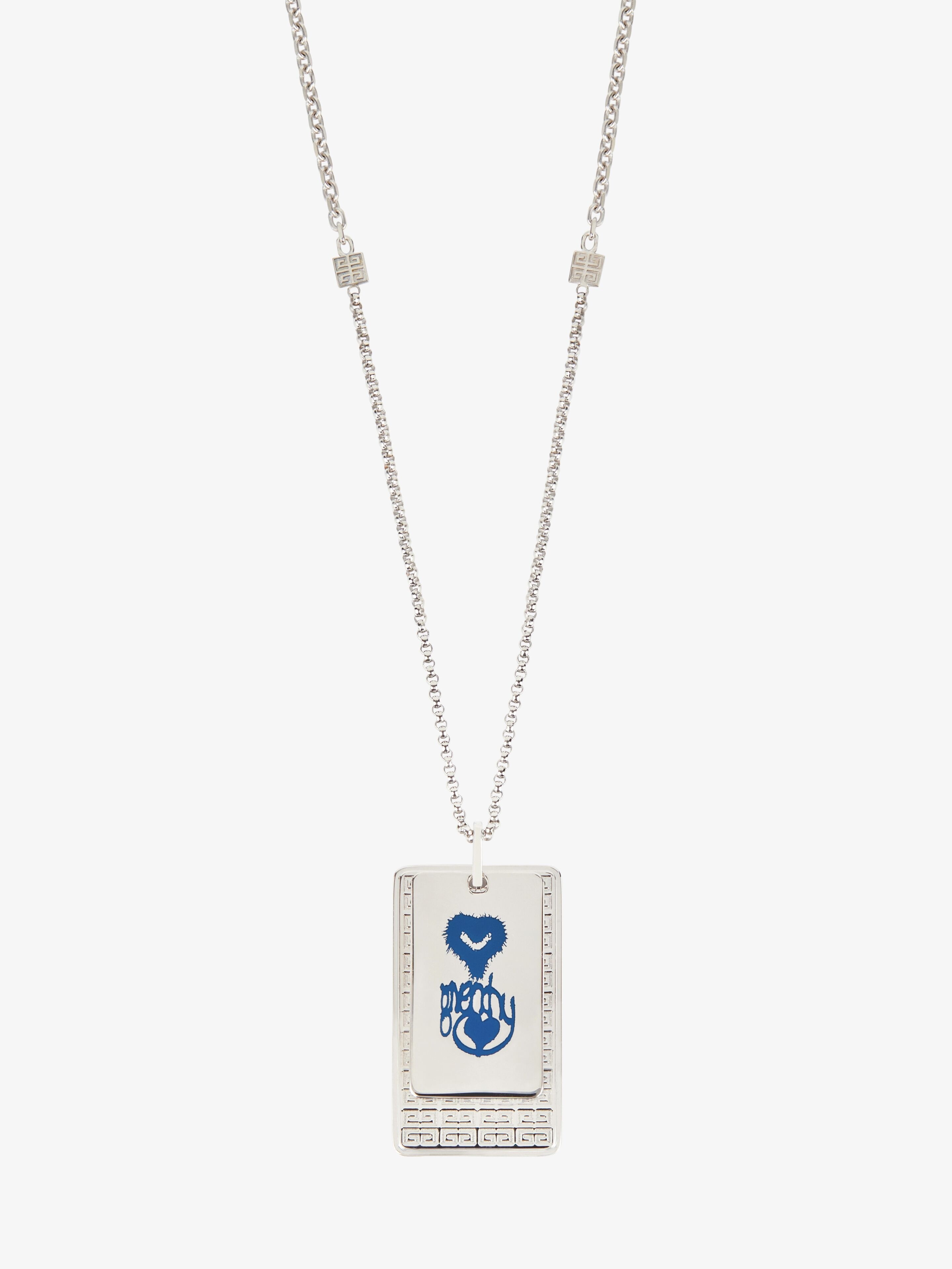 GIVENCHY DOUBLE TAG NECKLACE IN METAL - 2
