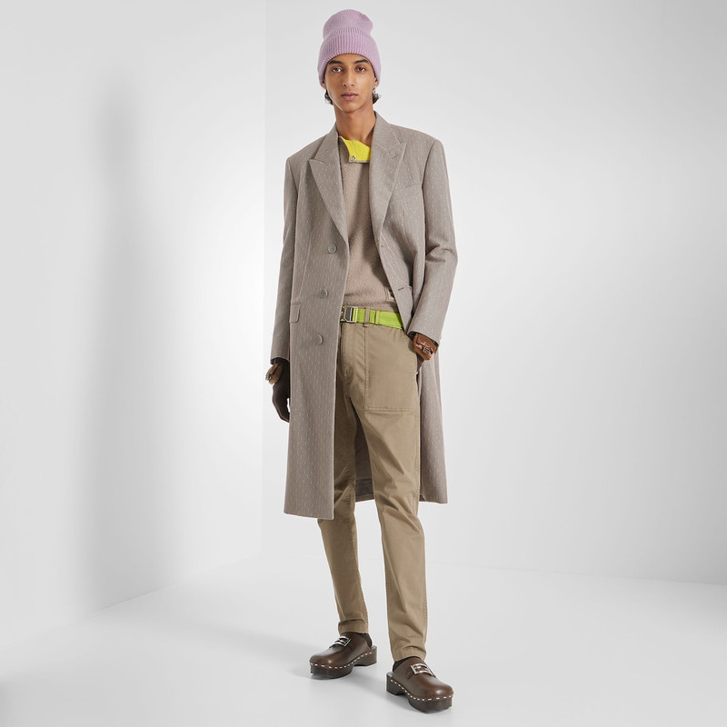 FENDI Dove gray wool coat outlook