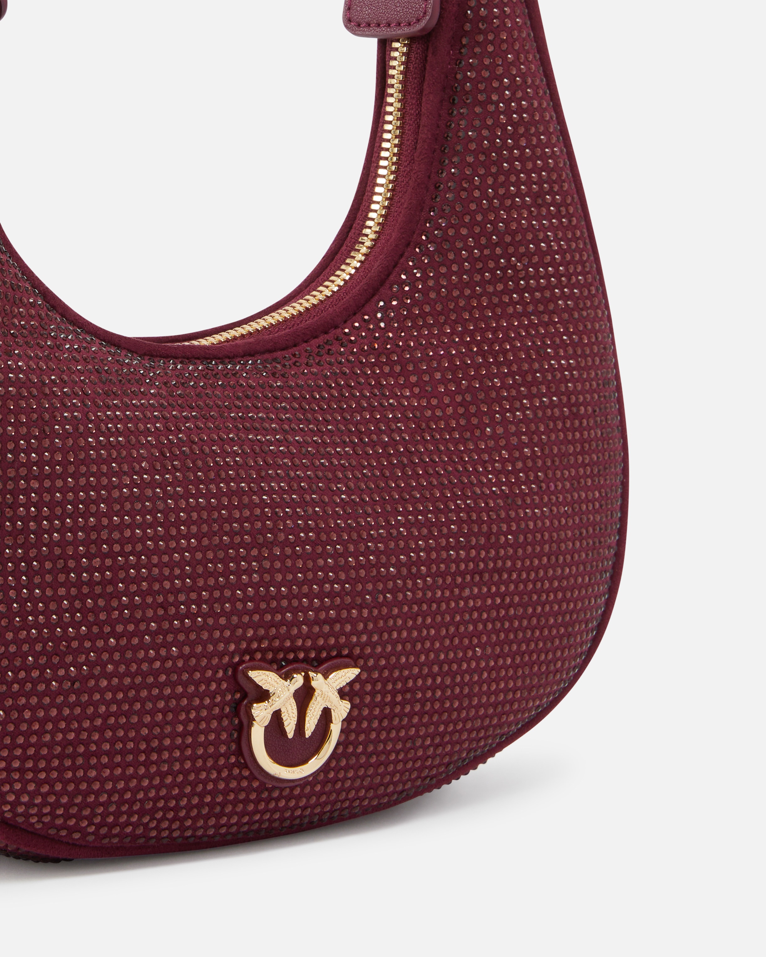 FULLY RHINESTONED MINI BRIOCHE BAG HOBO - 3