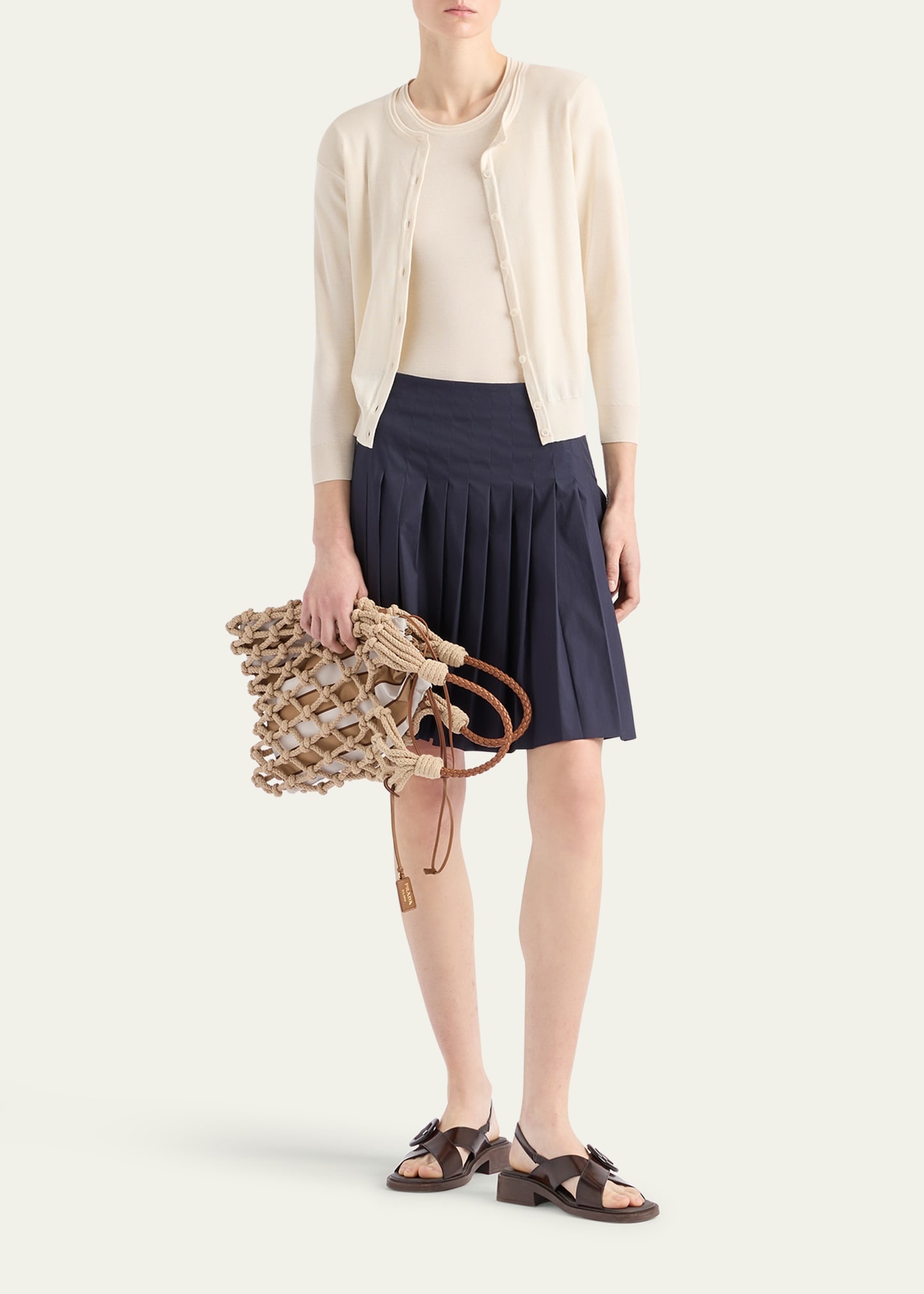 Silk-Cotton Short-Sleeve Sweater - 2