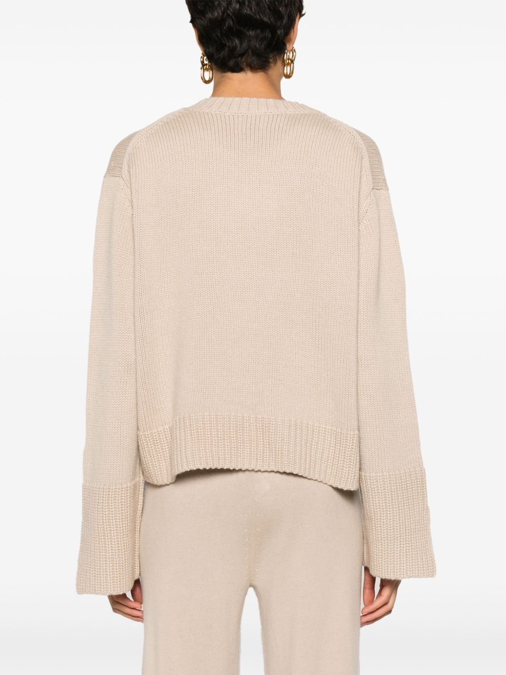 wide-sleeve knitted jumper - 4